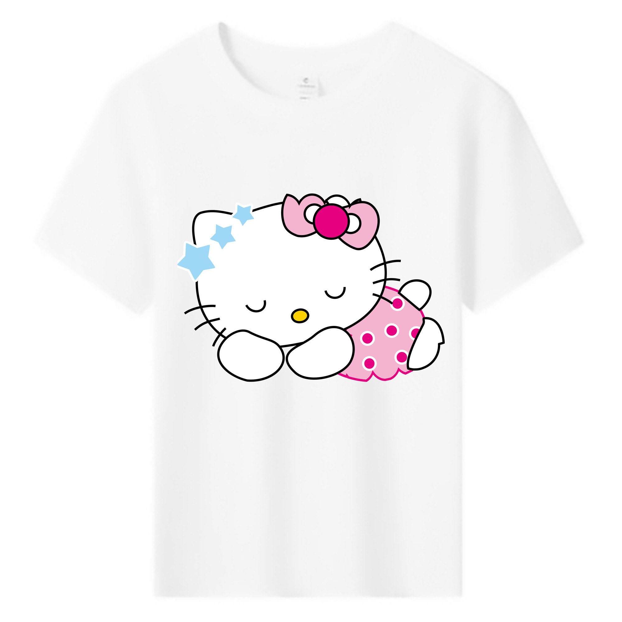 （画像用） Hello Kitty ハローキティ 綿100％キッズTシャツ（フロントプリント）
