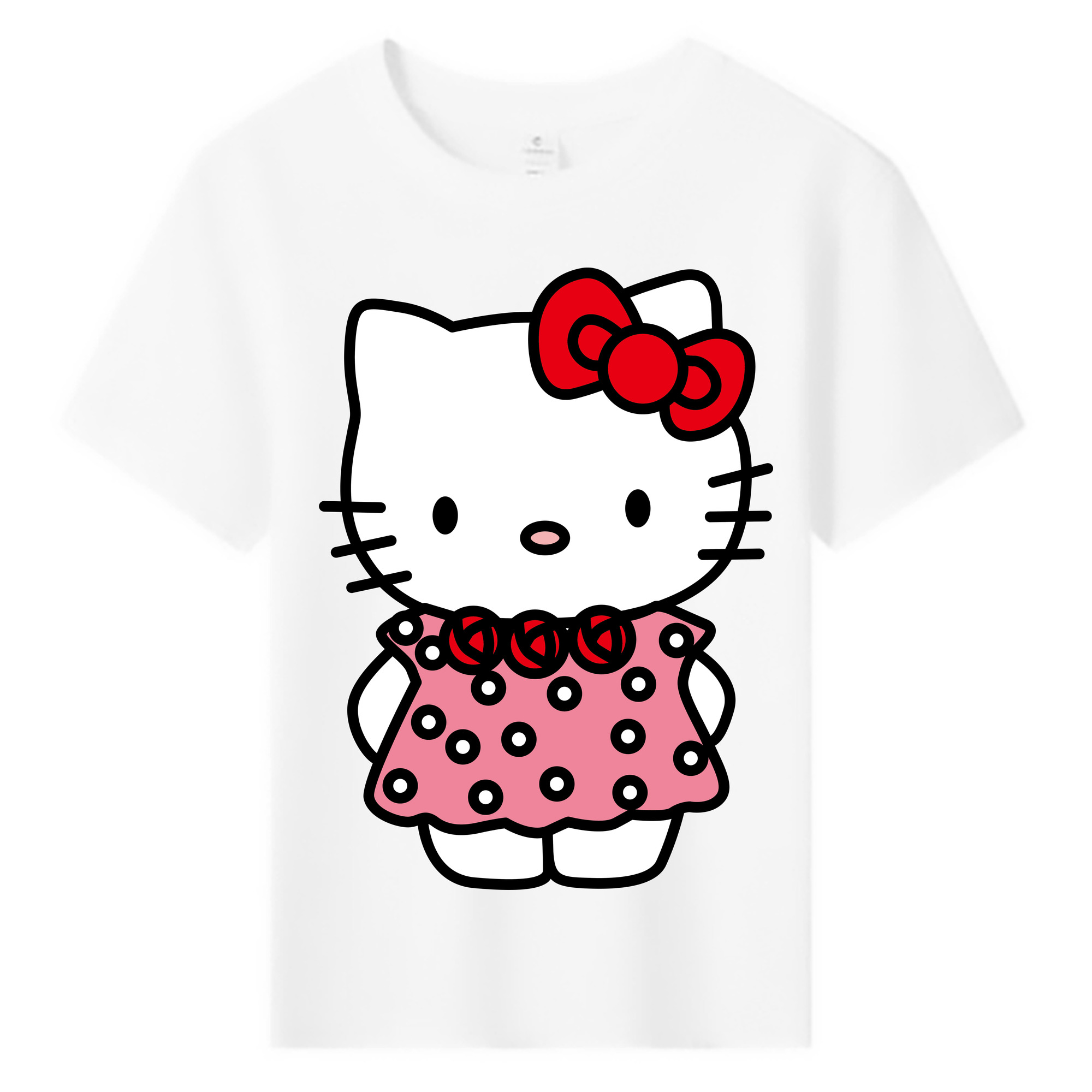 （画像用） Hello Kitty ハローキティ 綿100％キッズTシャツ（フロントプリント）
