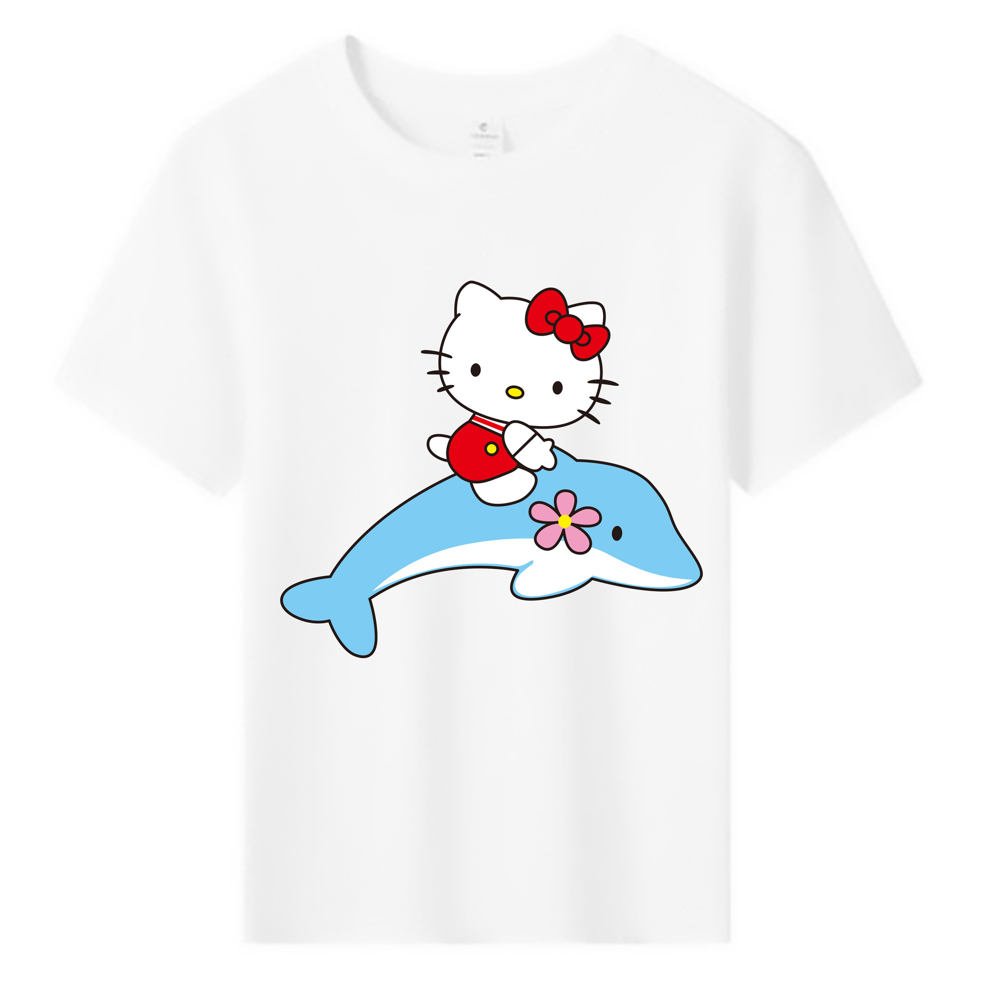 （画像用） Hello Kitty ハローキティ 綿100％キッズTシャツ（フロントプリント）