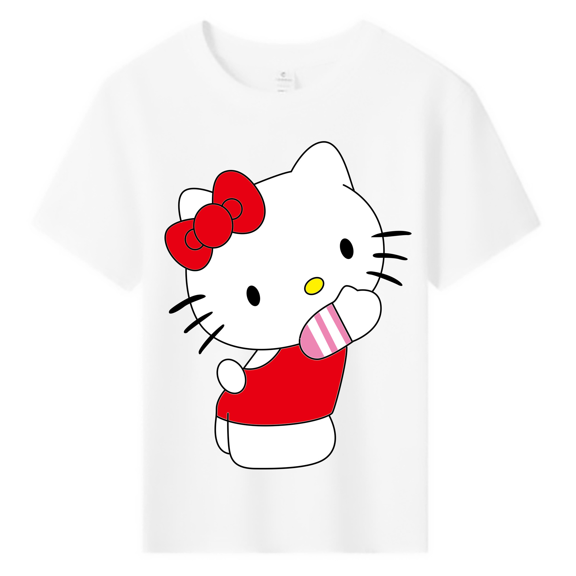 （画像用） Hello Kitty ハローキティ 綿100％キッズTシャツ（フロントプリント）