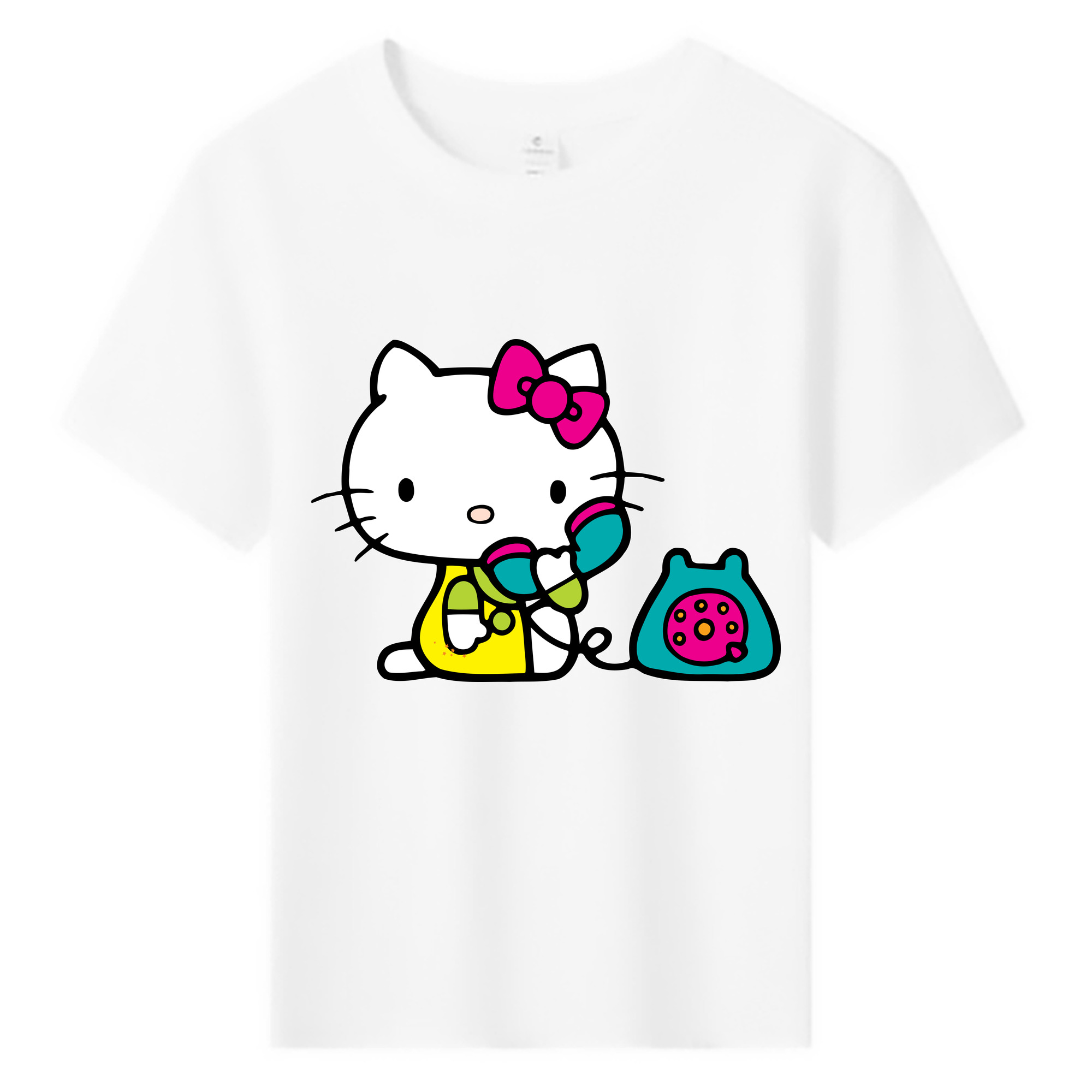 （画像用） Hello Kitty ハローキティ 綿100％キッズTシャツ（フロントプリント）