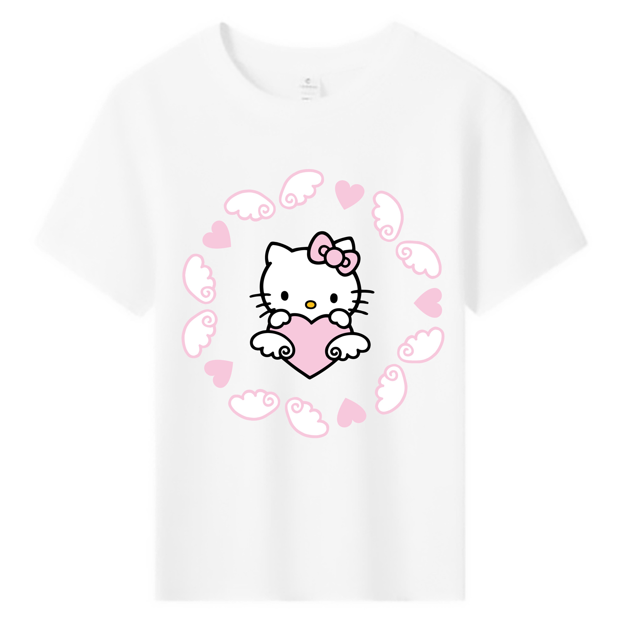 （画像用） Hello Kitty ハローキティ 綿100％キッズTシャツ（フロントプリント）