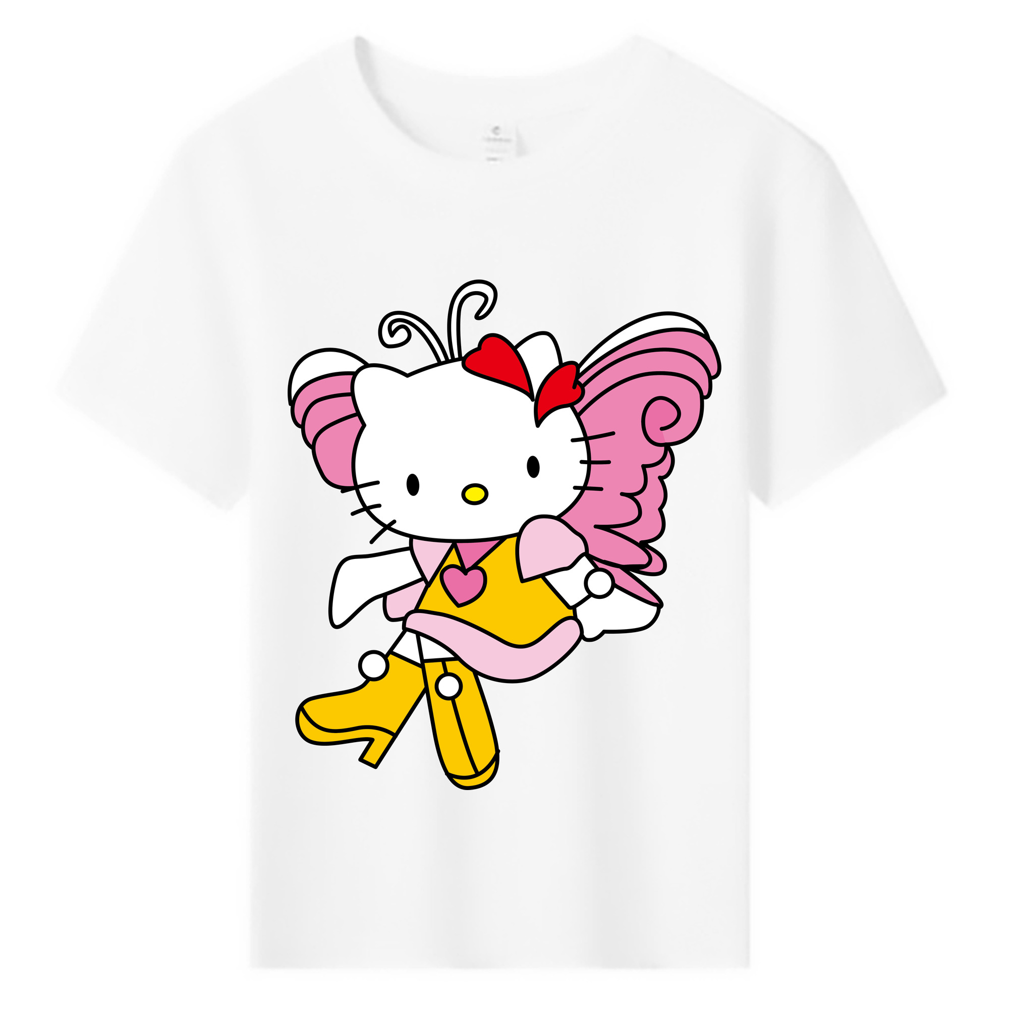 （画像用） Hello Kitty ハローキティ 綿100％キッズTシャツ（フロントプリント）