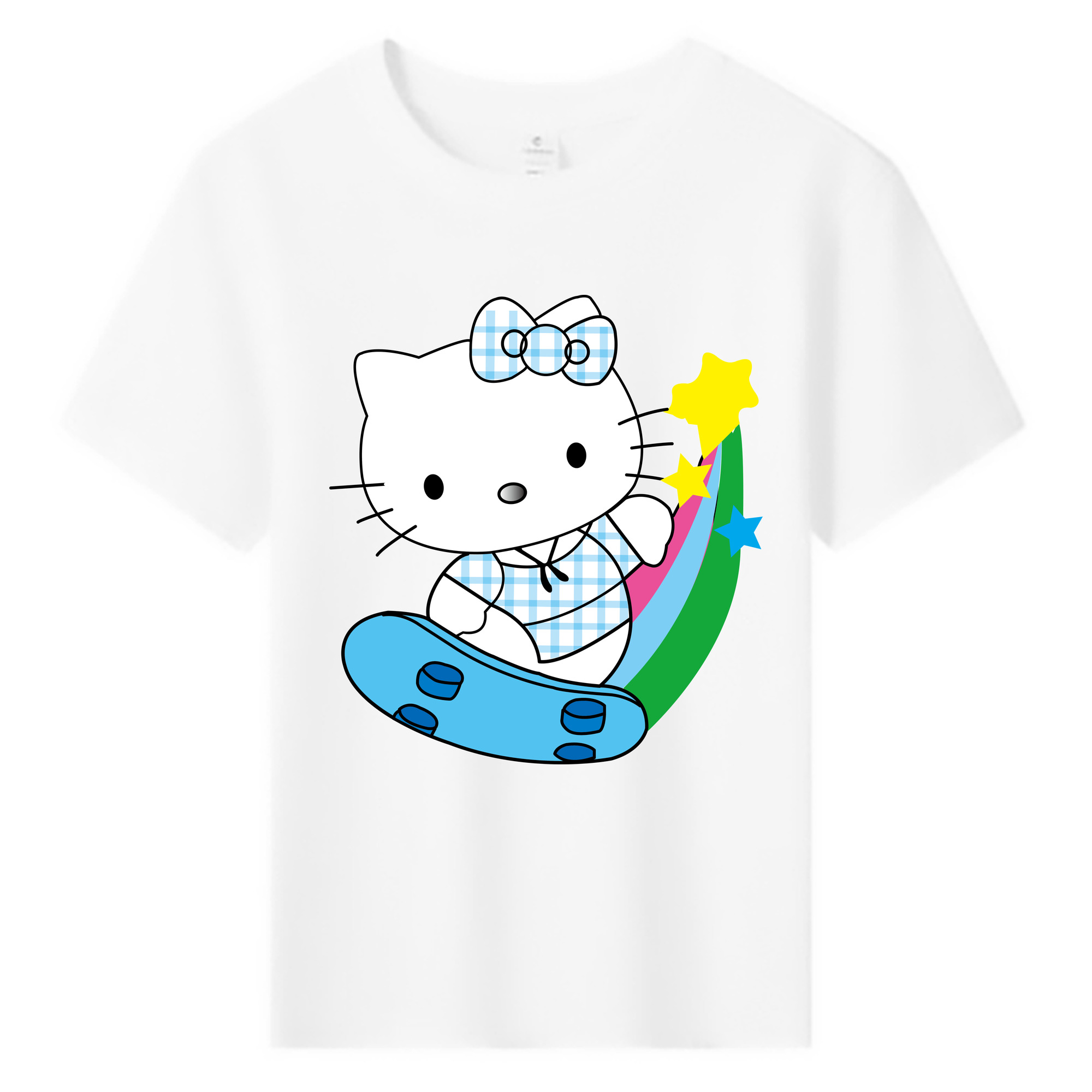（画像用） Hello Kitty ハローキティ 綿100％キッズTシャツ（フロントプリント）