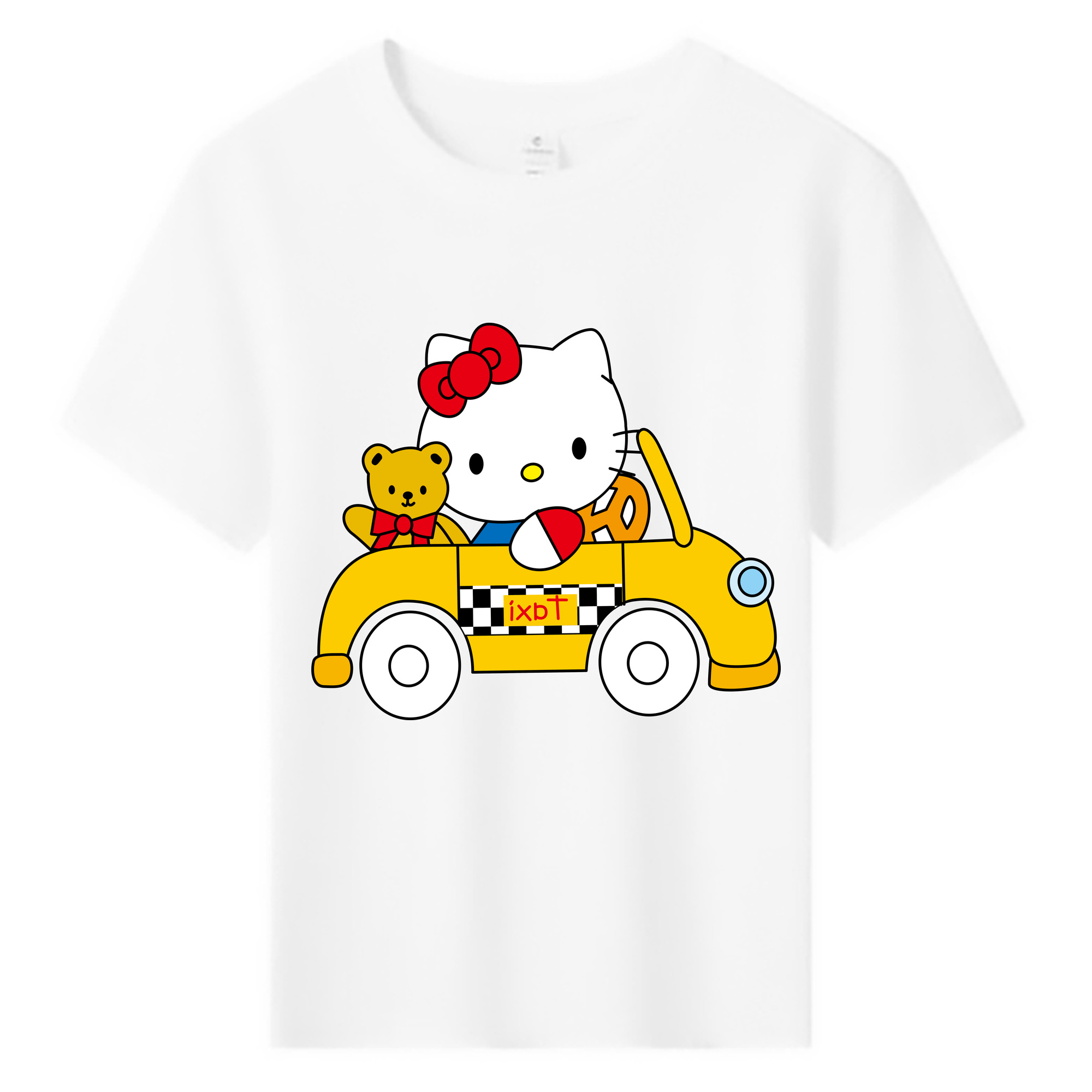 （画像用） Hello Kitty ハローキティ 綿100％キッズTシャツ（フロントプリント）