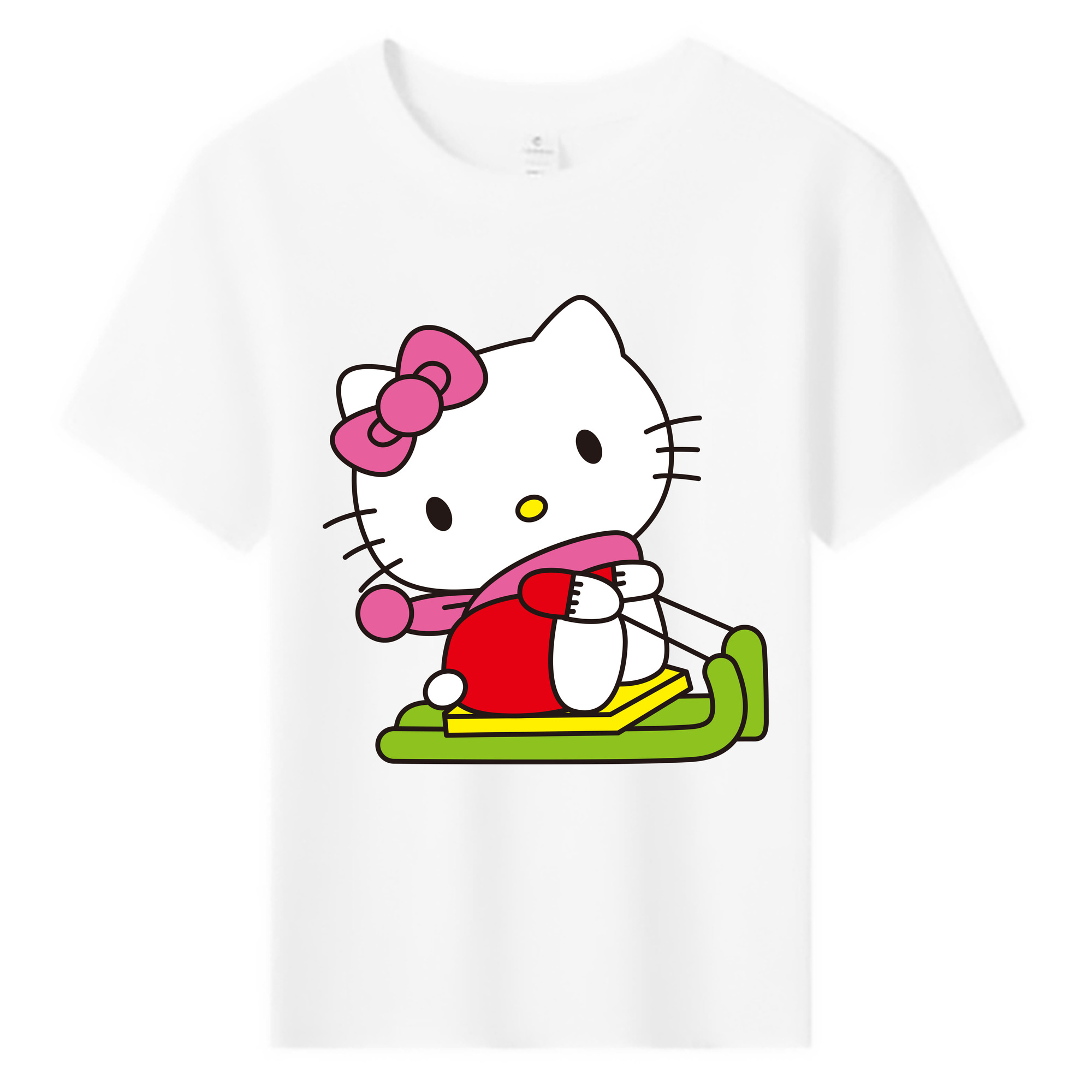 （画像用） Hello Kitty ハローキティ 綿100％キッズTシャツ（フロントプリント）
