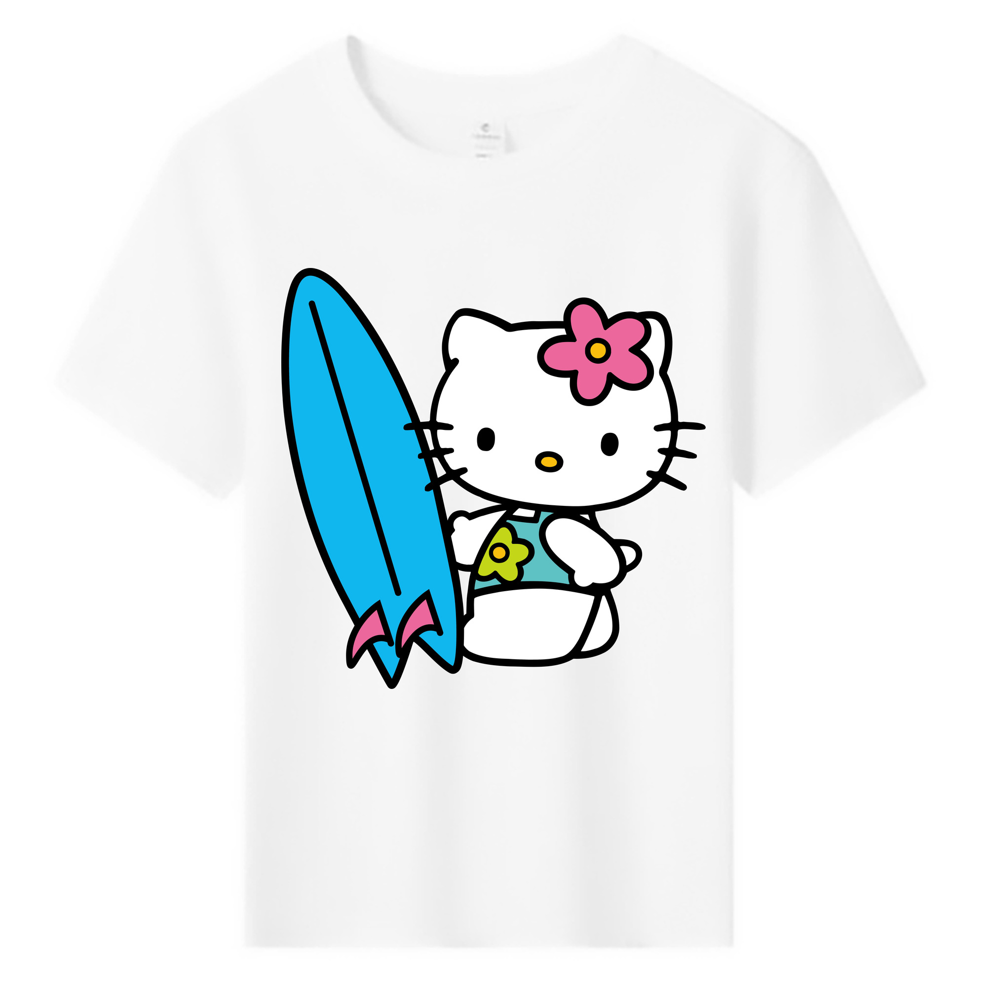 （画像用） Hello Kitty ハローキティ 綿100％キッズTシャツ（フロントプリント）