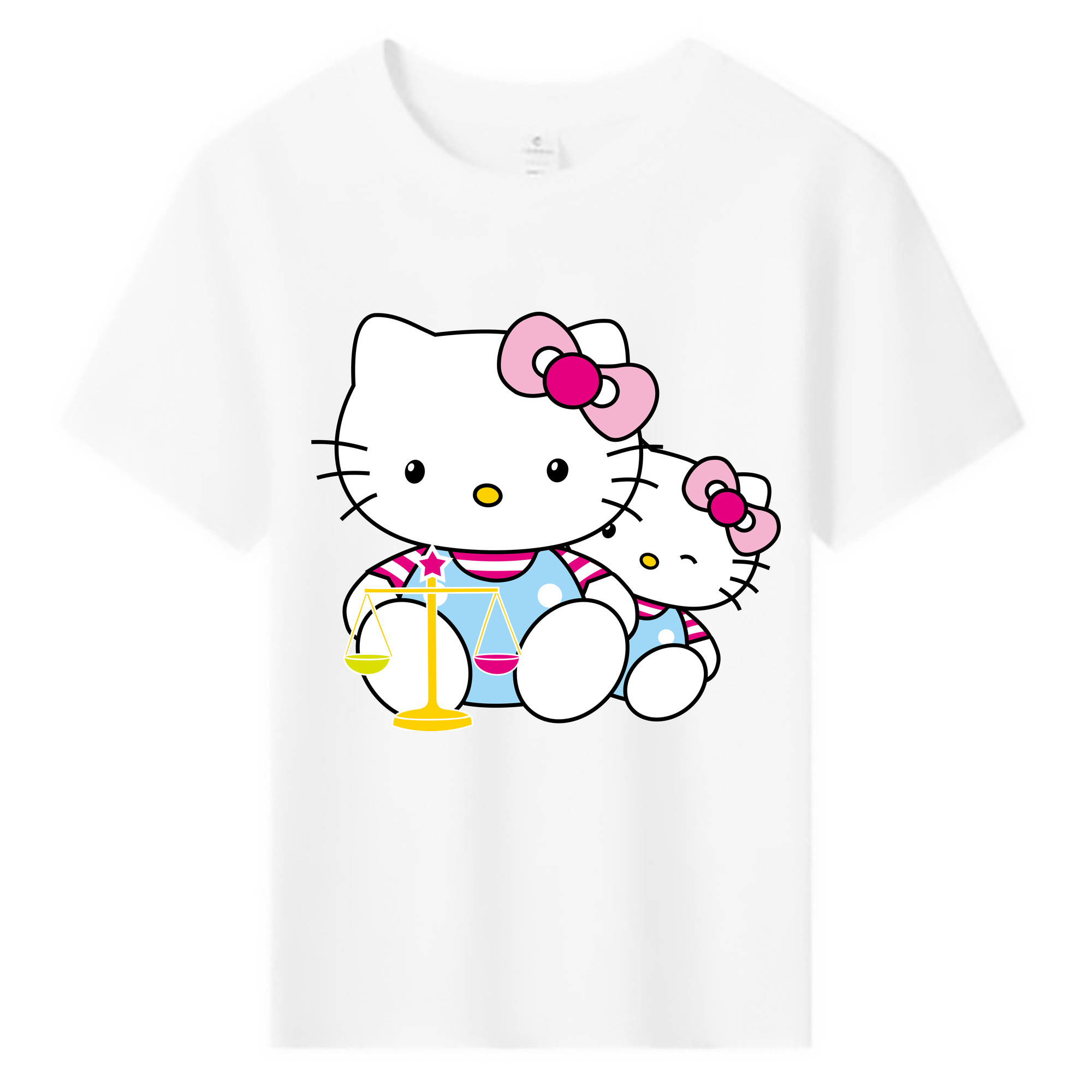 （画像用） Hello Kitty ハローキティ 綿100％キッズTシャツ（フロントプリント）