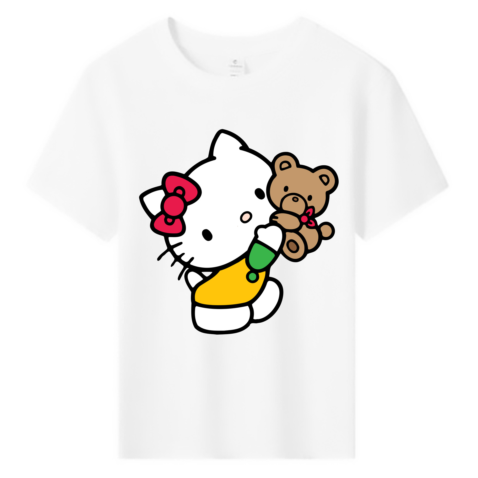 （画像用） Hello Kitty ハローキティ 綿100％キッズTシャツ（フロントプリント）
