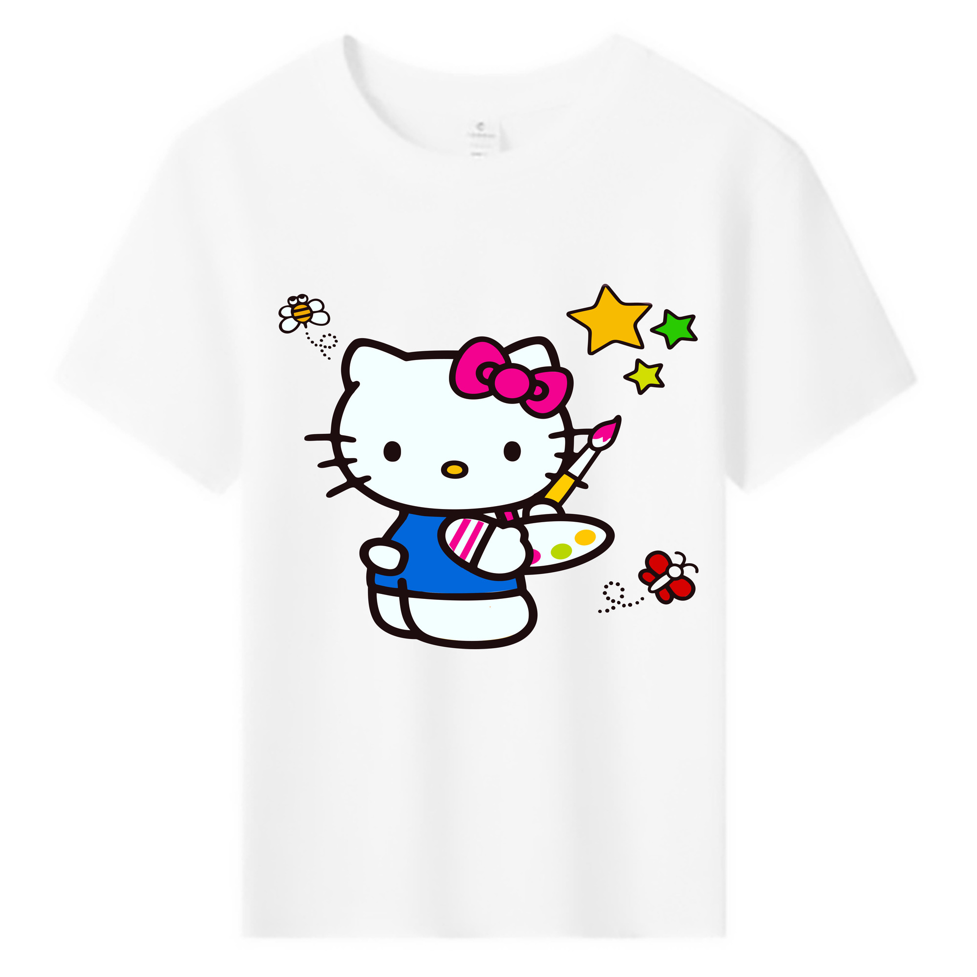 （画像用） Hello Kitty ハローキティ 綿100％キッズTシャツ（フロントプリント）