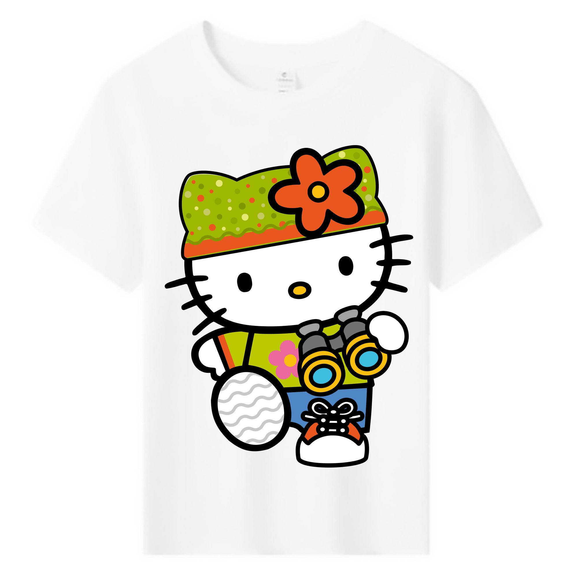 （画像用） Hello Kitty ハローキティ 綿100％キッズTシャツ（フロントプリント）