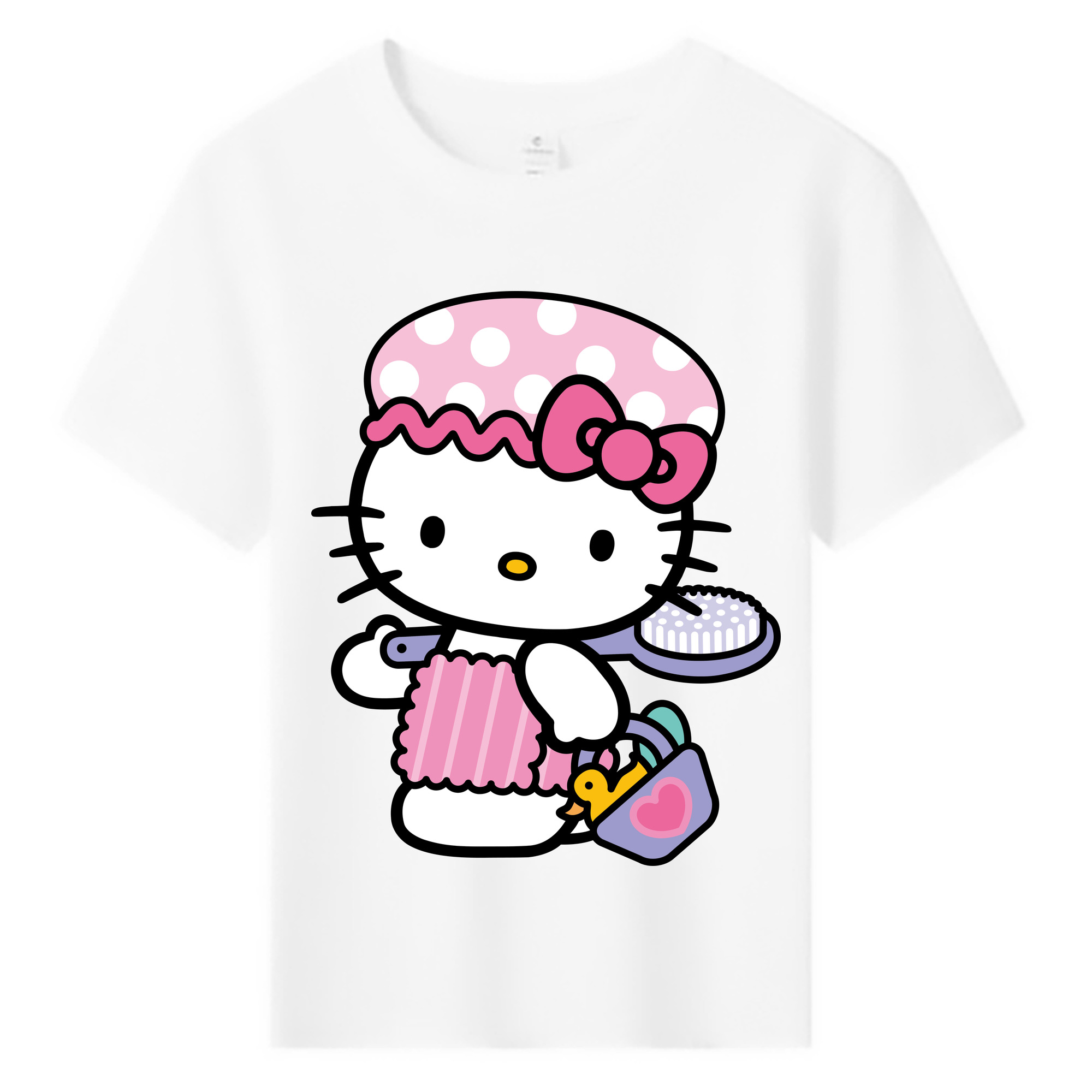（画像用） Hello Kitty ハローキティ 綿100％キッズTシャツ（フロントプリント）