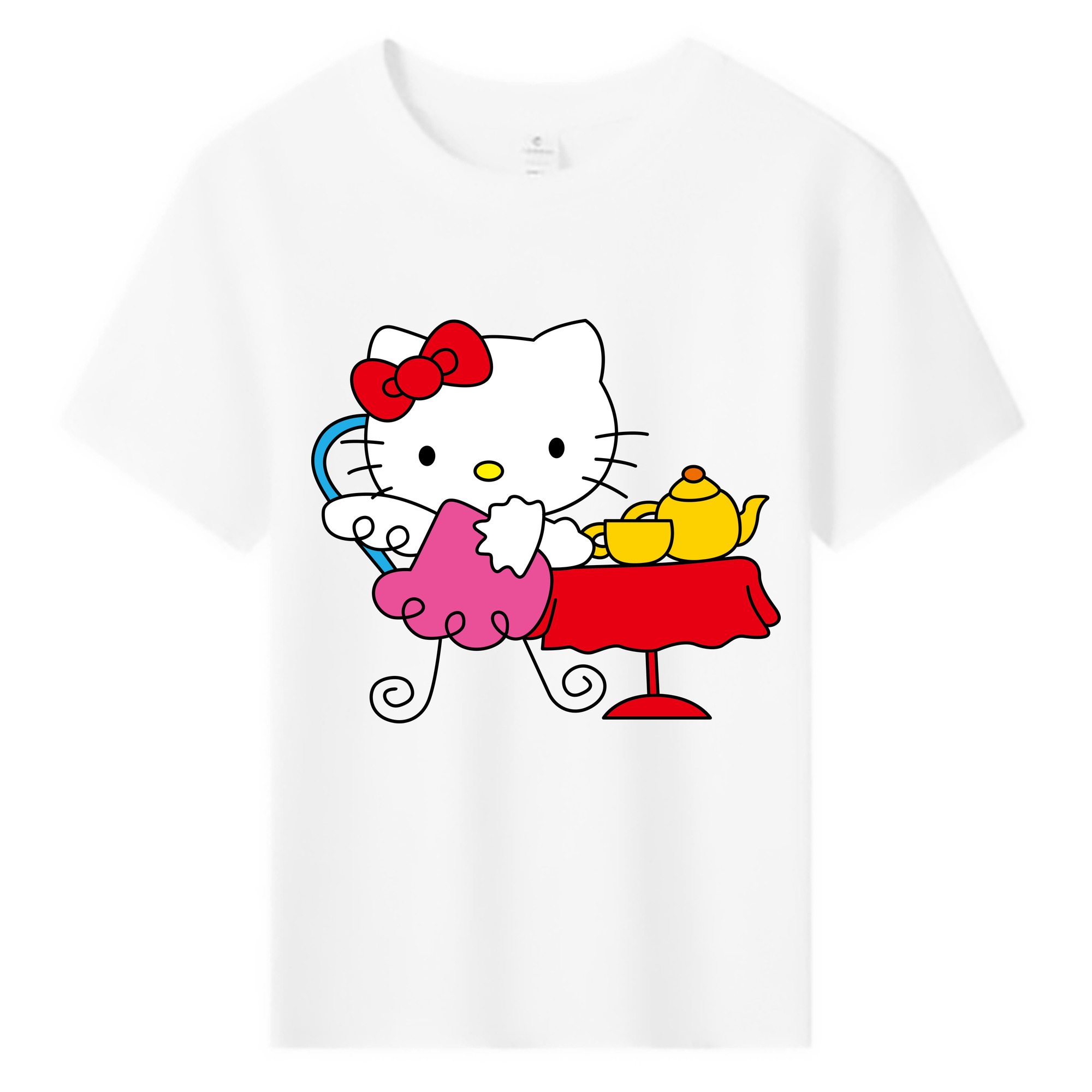 （画像用） Hello Kitty ハローキティ 綿100％キッズTシャツ（フロントプリント）