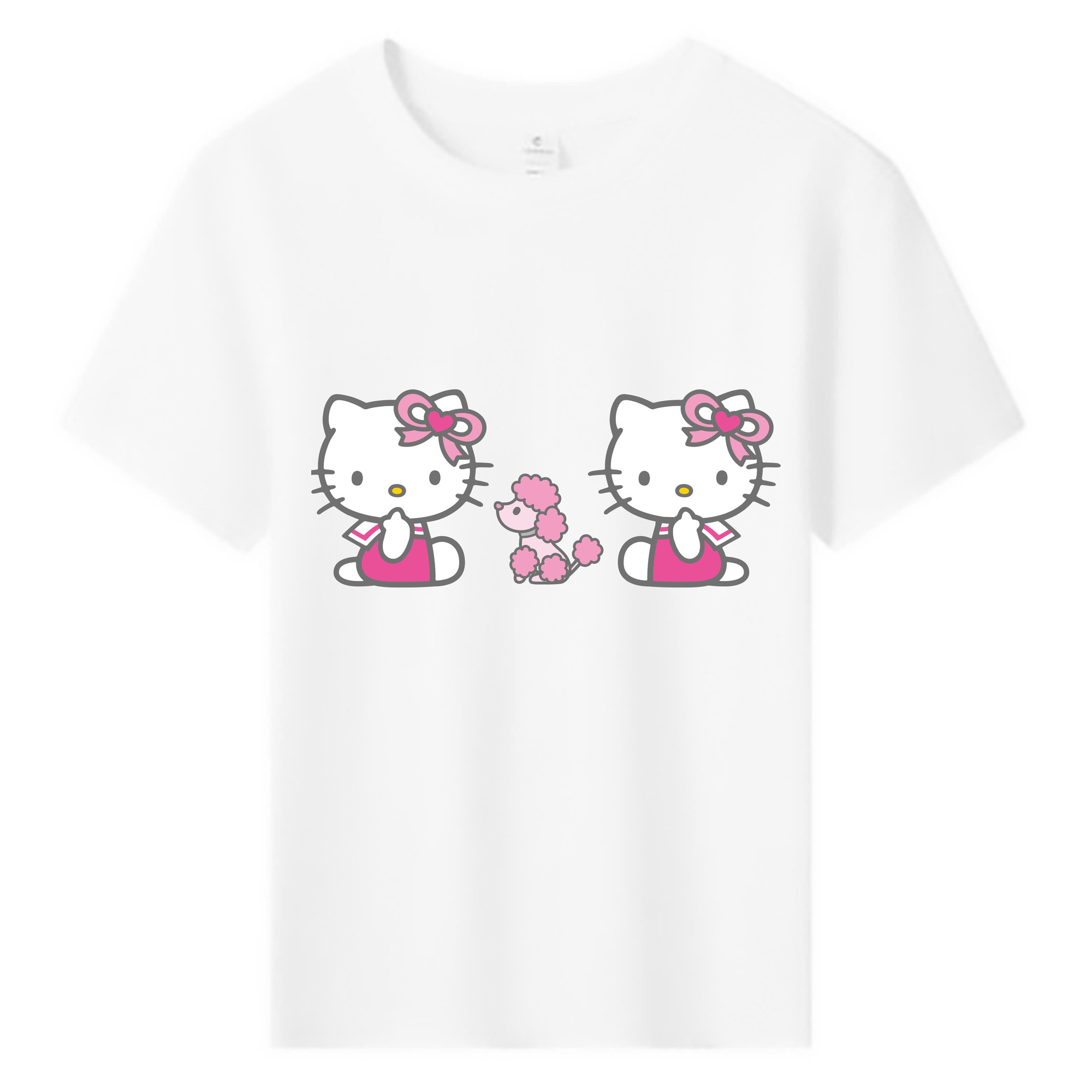 （画像用） Hello Kitty ハローキティ 綿100％キッズTシャツ（フロントプリント）