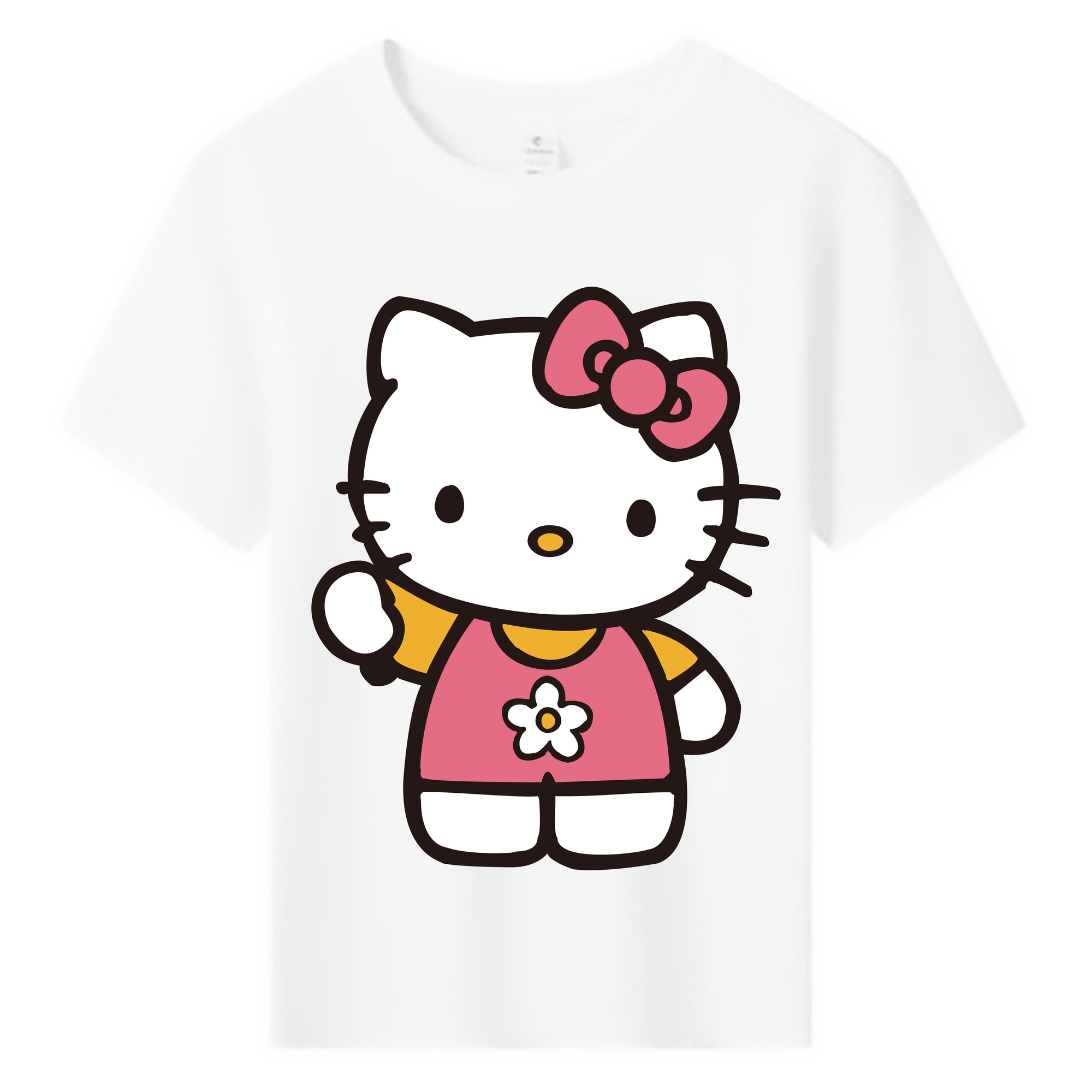 （画像用） Hello Kitty ハローキティ 綿100％キッズTシャツ（フロントプリント）