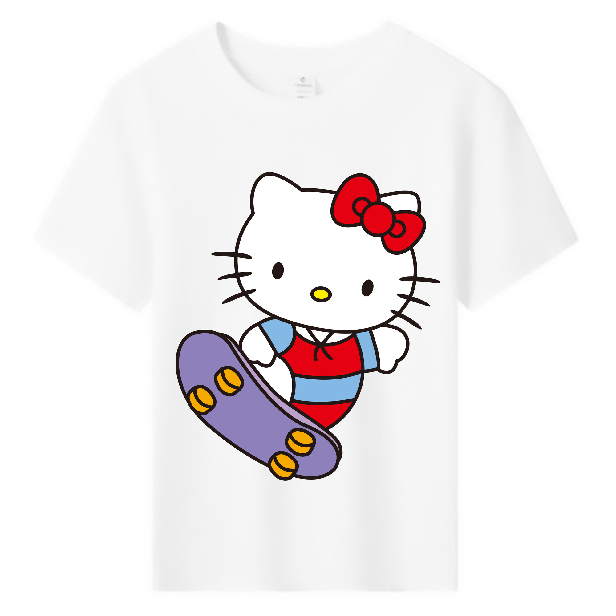 （画像用） Hello Kitty ハローキティ 綿100％キッズTシャツ（フロントプリント）