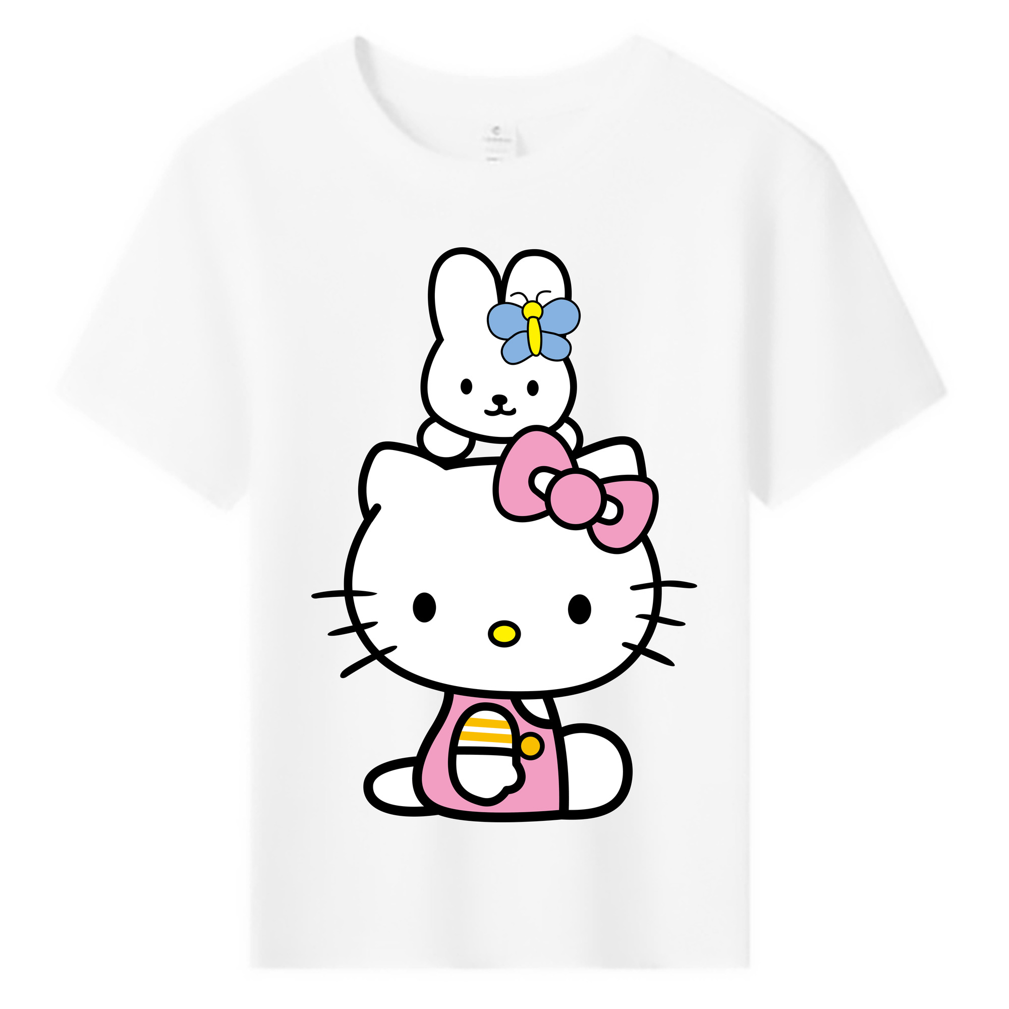 （画像用） Hello Kitty ハローキティ 綿100％キッズTシャツ（フロントプリント）