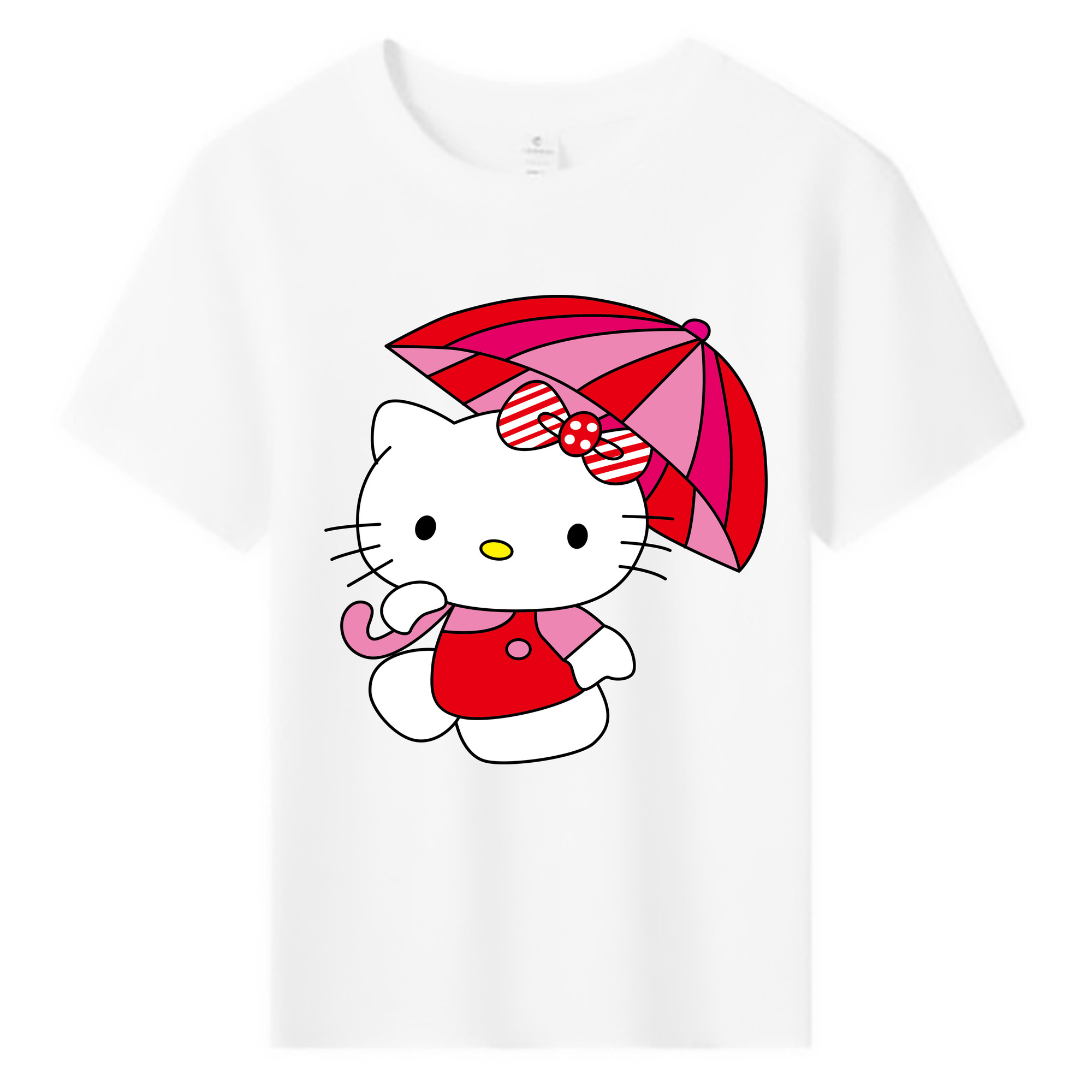 （画像用） Hello Kitty ハローキティ 綿100％キッズTシャツ（フロントプリント）