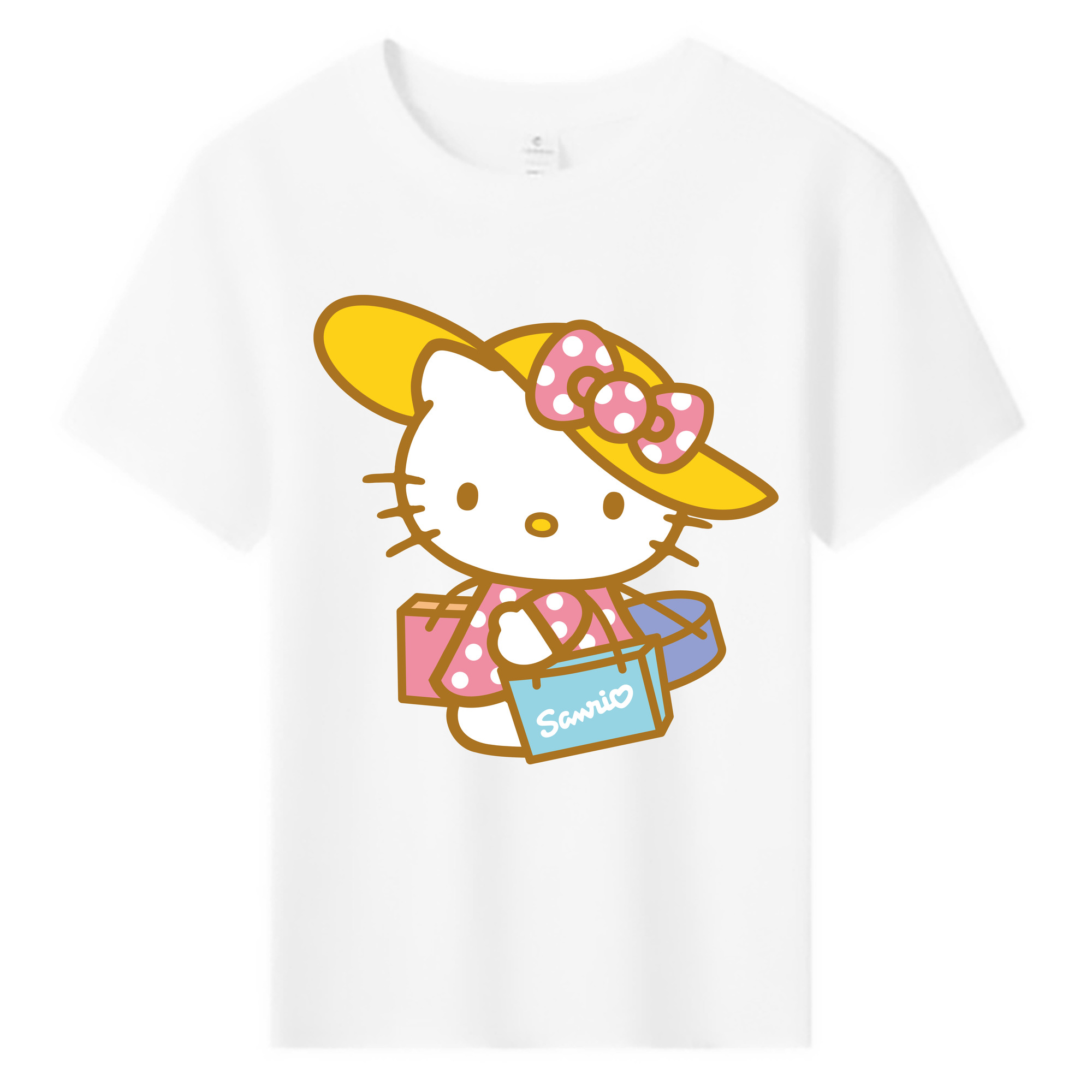 （画像用） Hello Kitty ハローキティ 綿100％キッズTシャツ（フロントプリント）