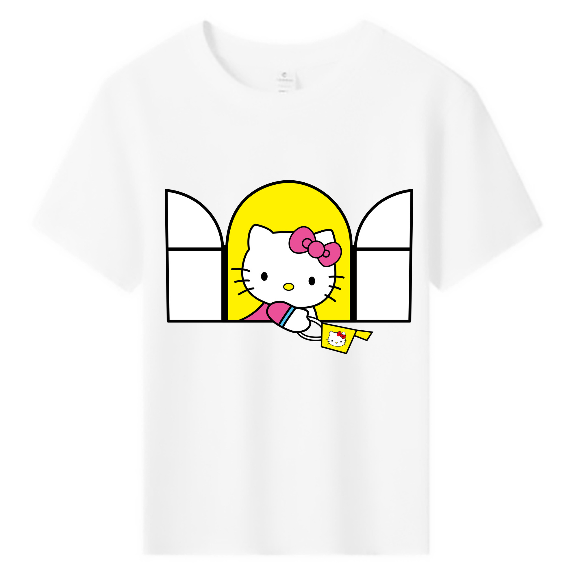 （画像用） Hello Kitty ハローキティ 綿100％キッズTシャツ（フロントプリント）