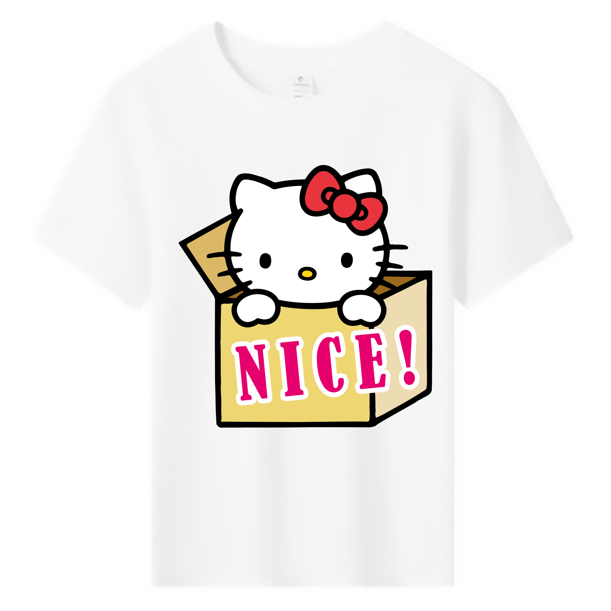 （画像用） Hello Kitty ハローキティ 綿100％キッズTシャツ（フロントプリント）