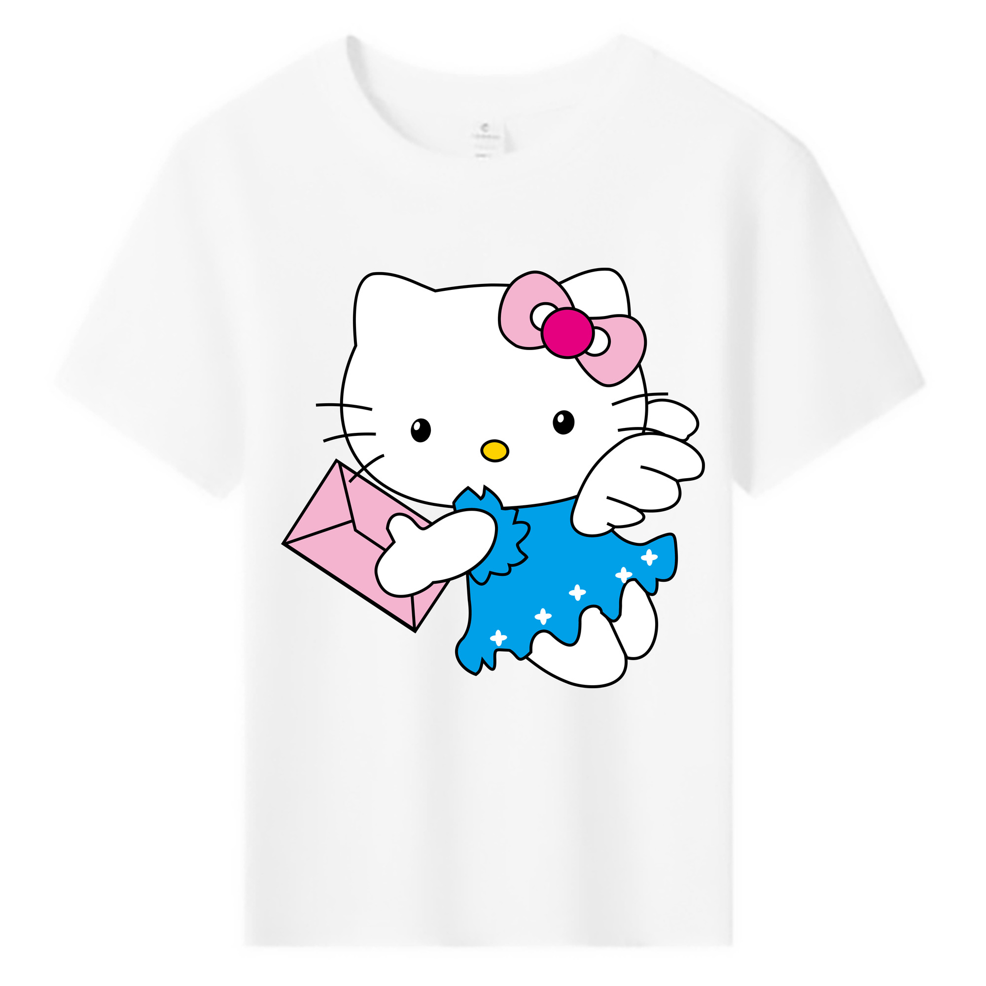 （画像用） Hello Kitty ハローキティ 綿100％キッズTシャツ（フロントプリント）
