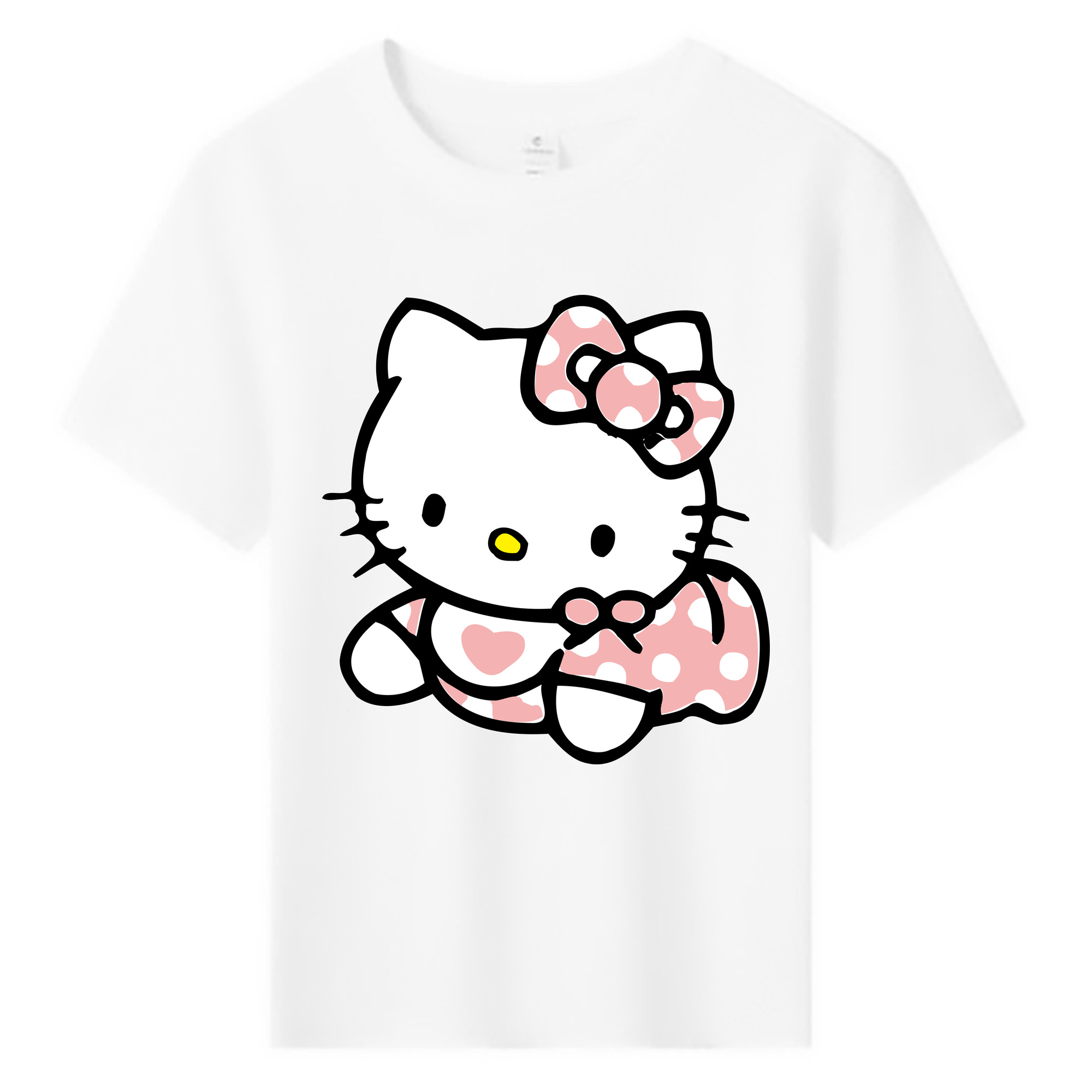 （画像用） Hello Kitty ハローキティ 綿100％キッズTシャツ（フロントプリント）