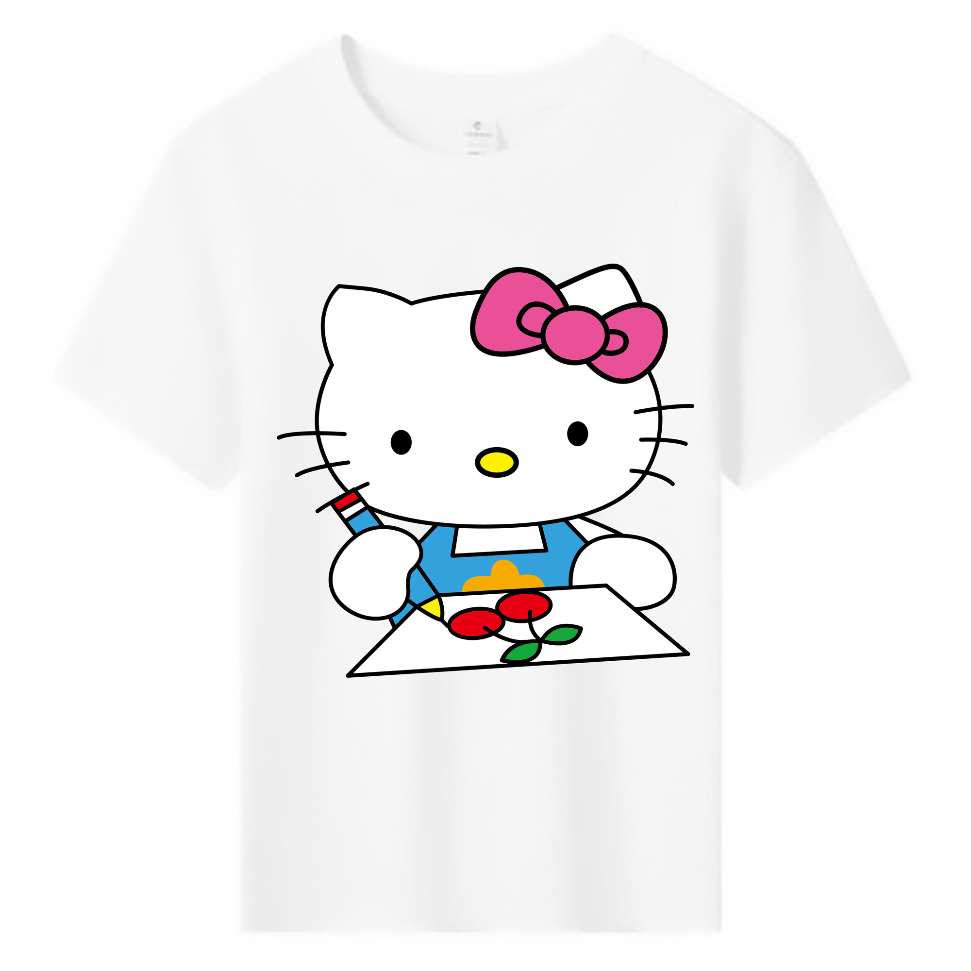 （画像用） Hello Kitty ハローキティ 綿100％キッズTシャツ（フロントプリント）