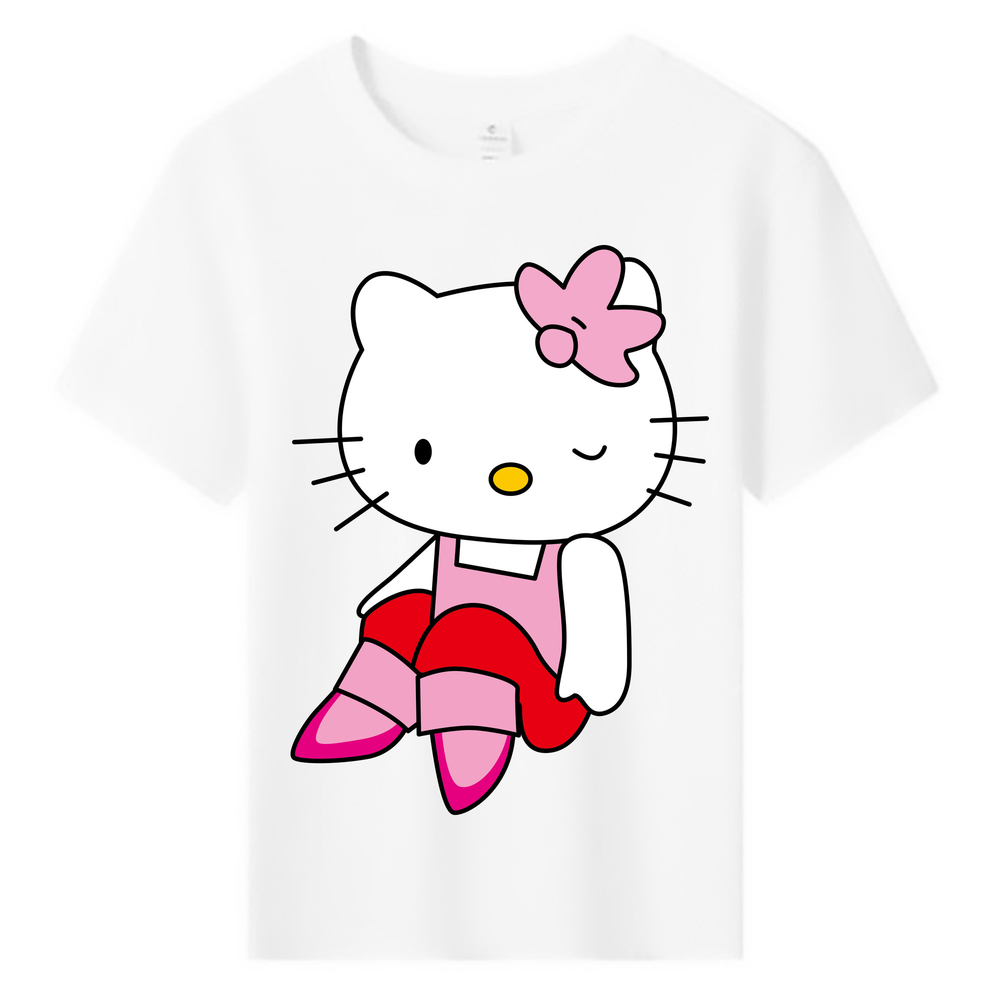 （画像用） Hello Kitty ハローキティ 綿100％キッズTシャツ（フロントプリント）