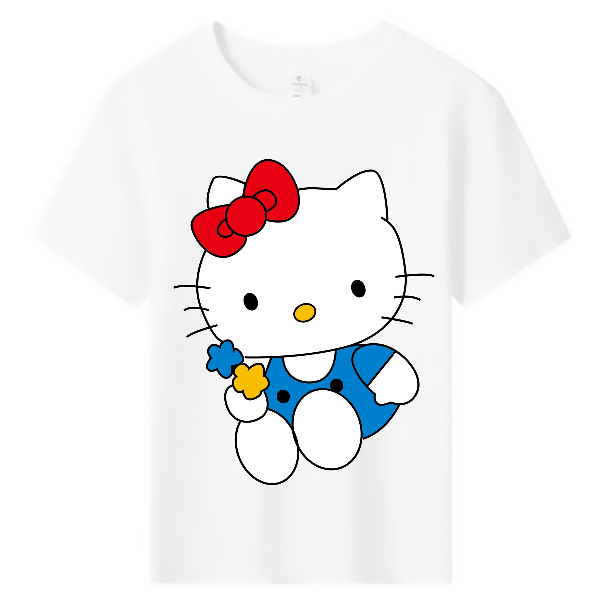 （画像用） Hello Kitty ハローキティ 綿100％キッズTシャツ（フロントプリント）