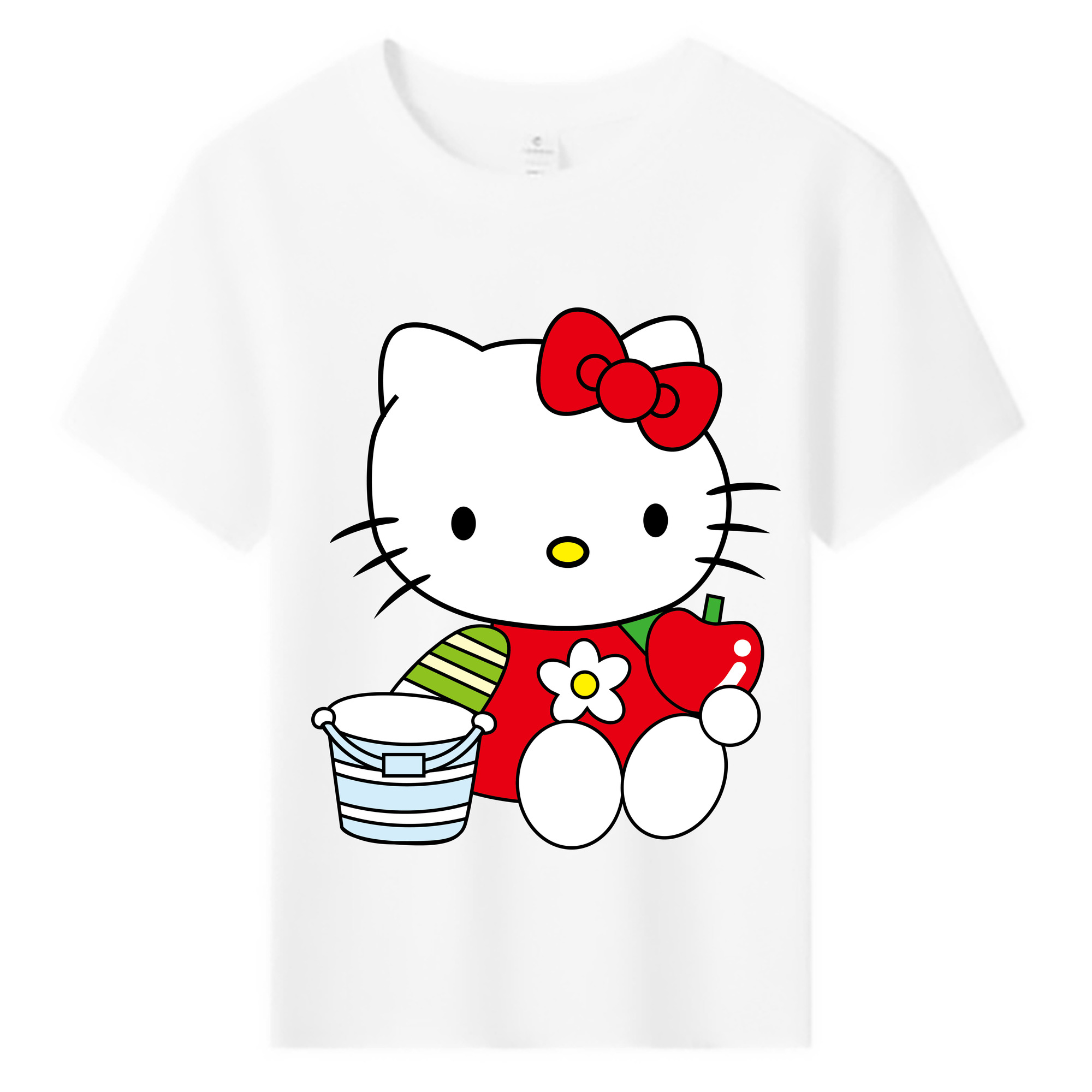 （画像用） Hello Kitty ハローキティ 綿100％キッズTシャツ（フロントプリント）