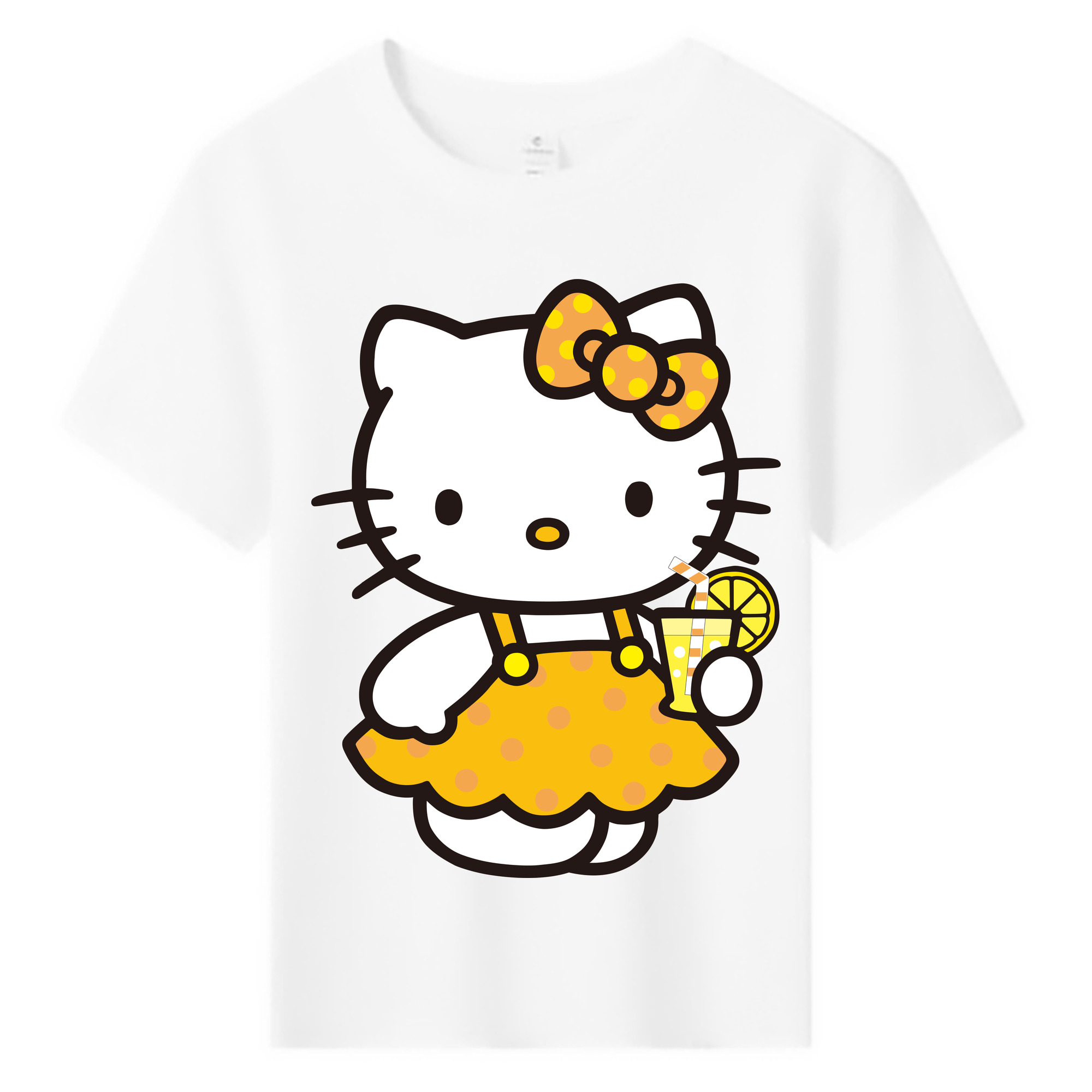 （画像用） Hello Kitty ハローキティ 綿100％キッズTシャツ（フロントプリント）