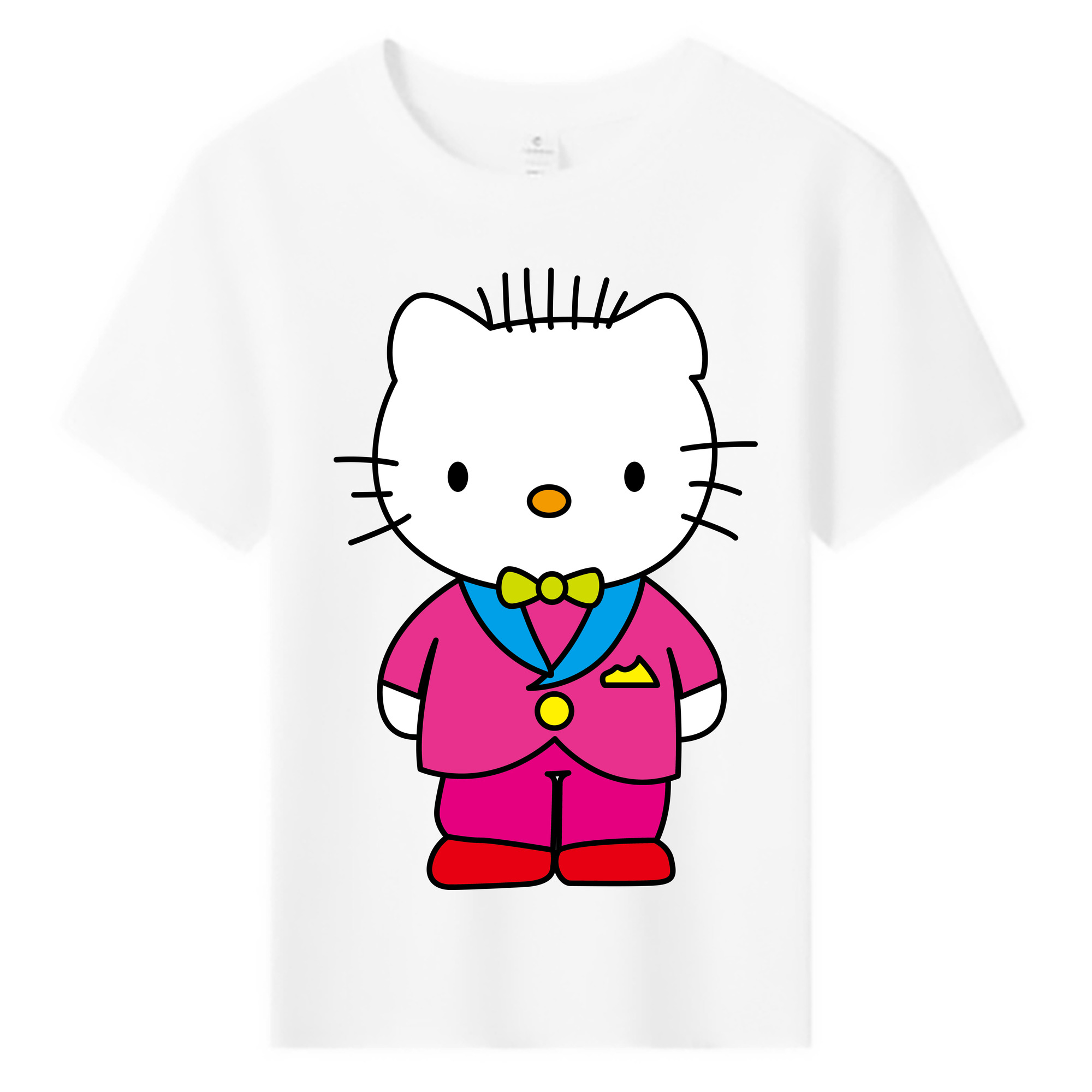 （画像用） Hello Kitty ハローキティ 綿100％キッズTシャツ（フロントプリント）