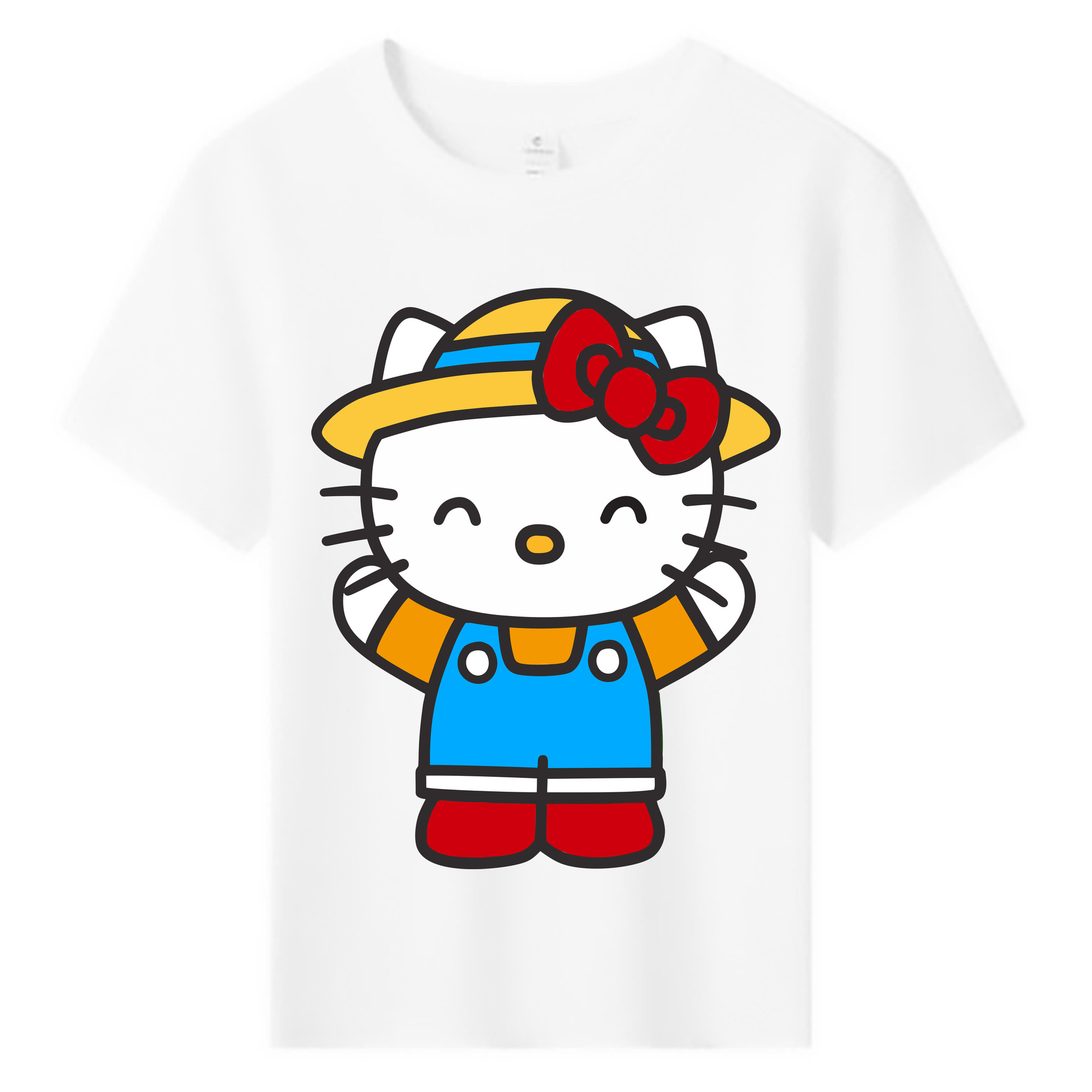（画像用） Hello Kitty ハローキティ 綿100％キッズTシャツ（フロントプリント）