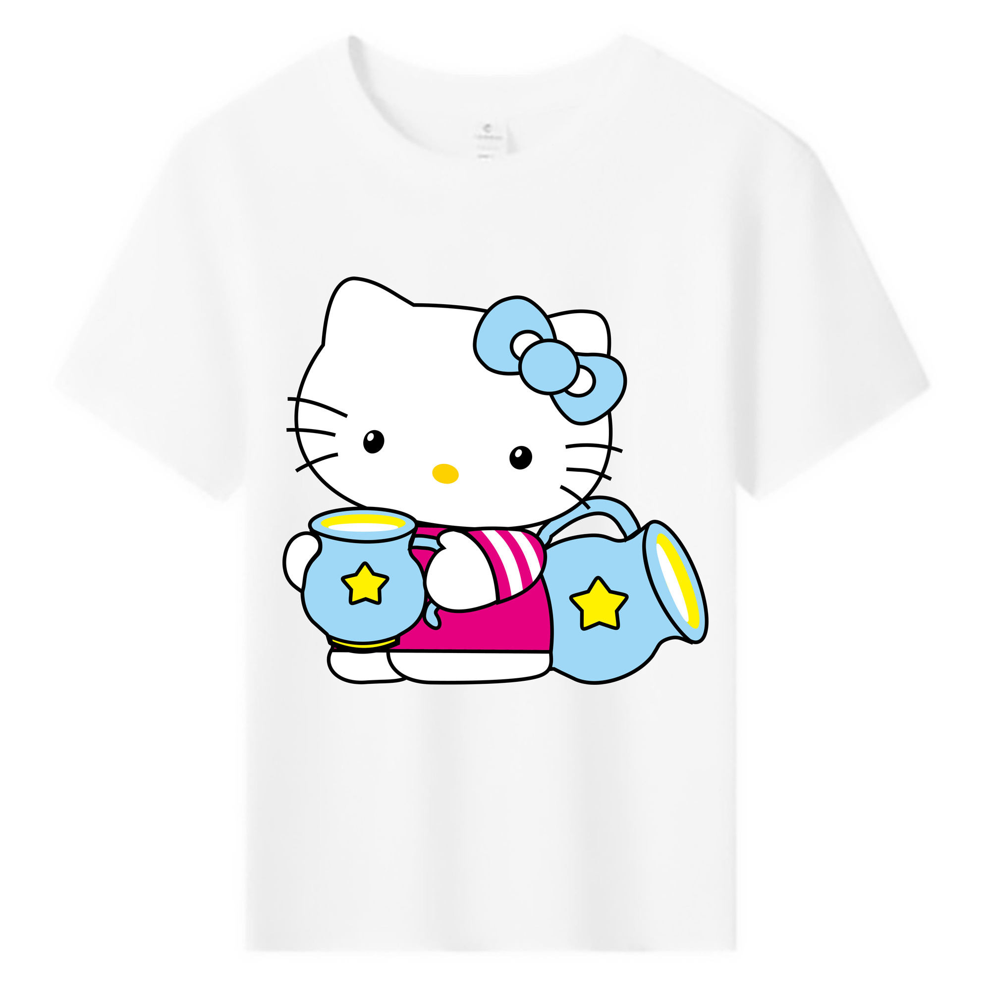 （画像用） Hello Kitty ハローキティ 綿100％キッズTシャツ（フロントプリント）