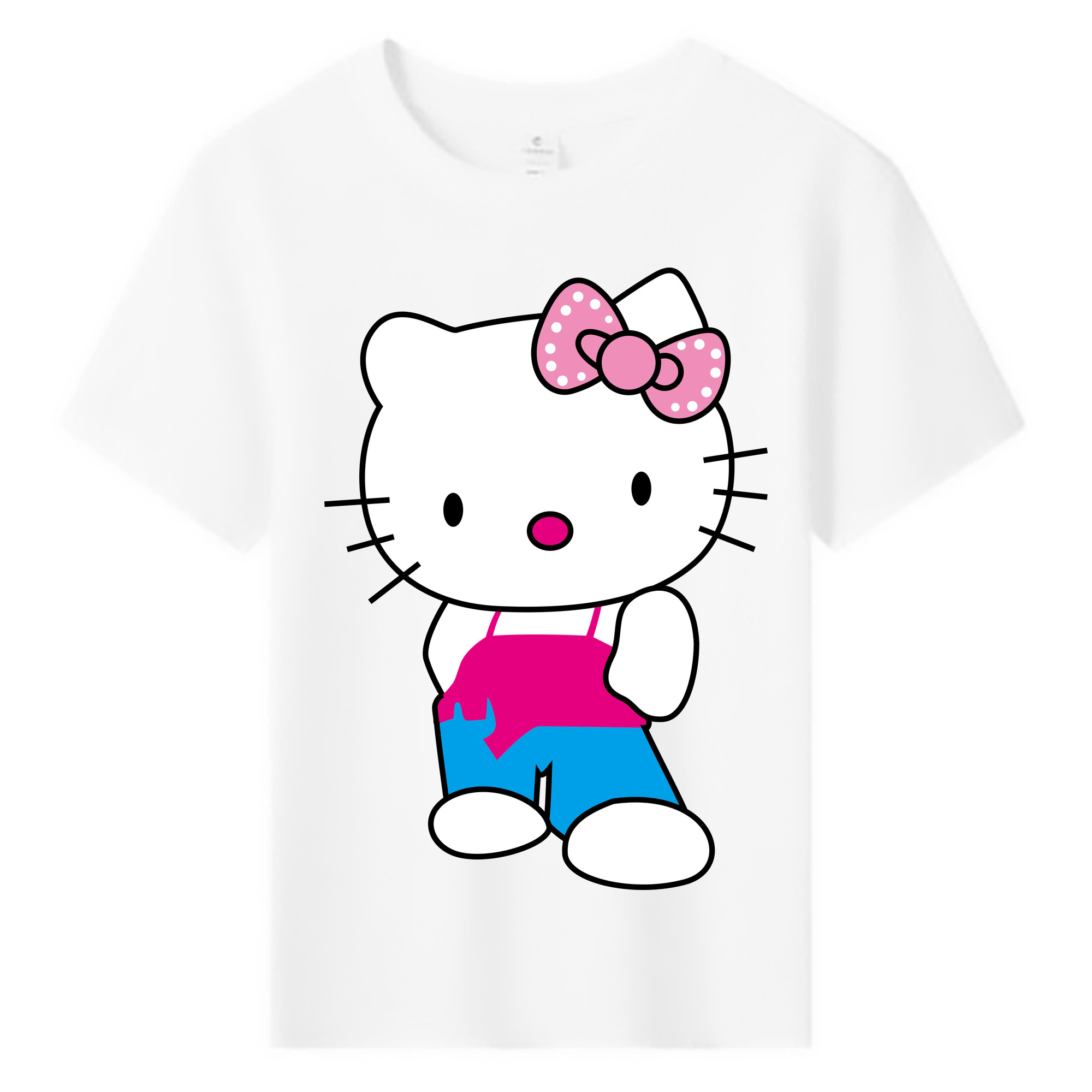 （画像用） Hello Kitty ハローキティ 綿100％キッズTシャツ（フロントプリント）