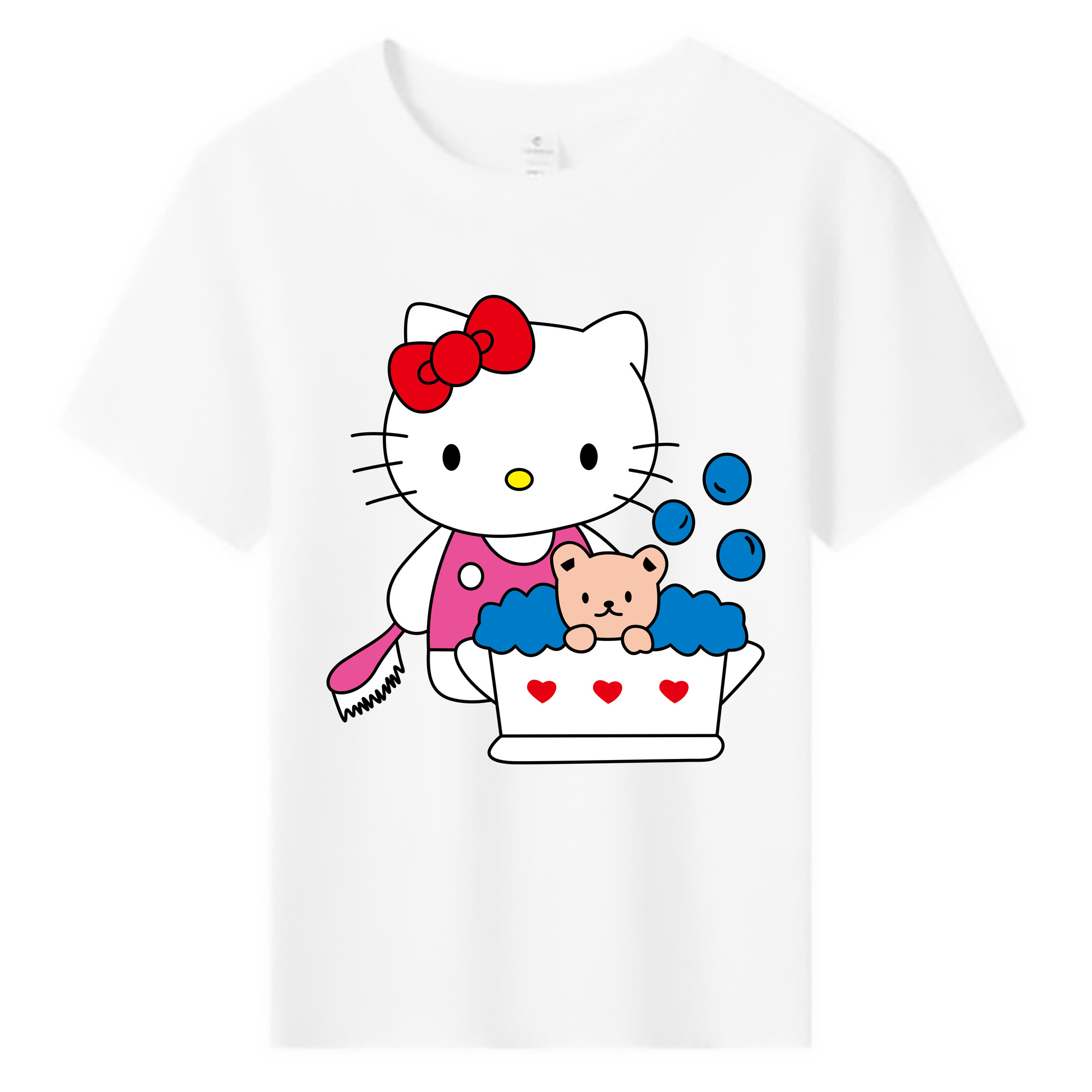 （画像用） Hello Kitty ハローキティ 綿100％キッズTシャツ（フロントプリント）
