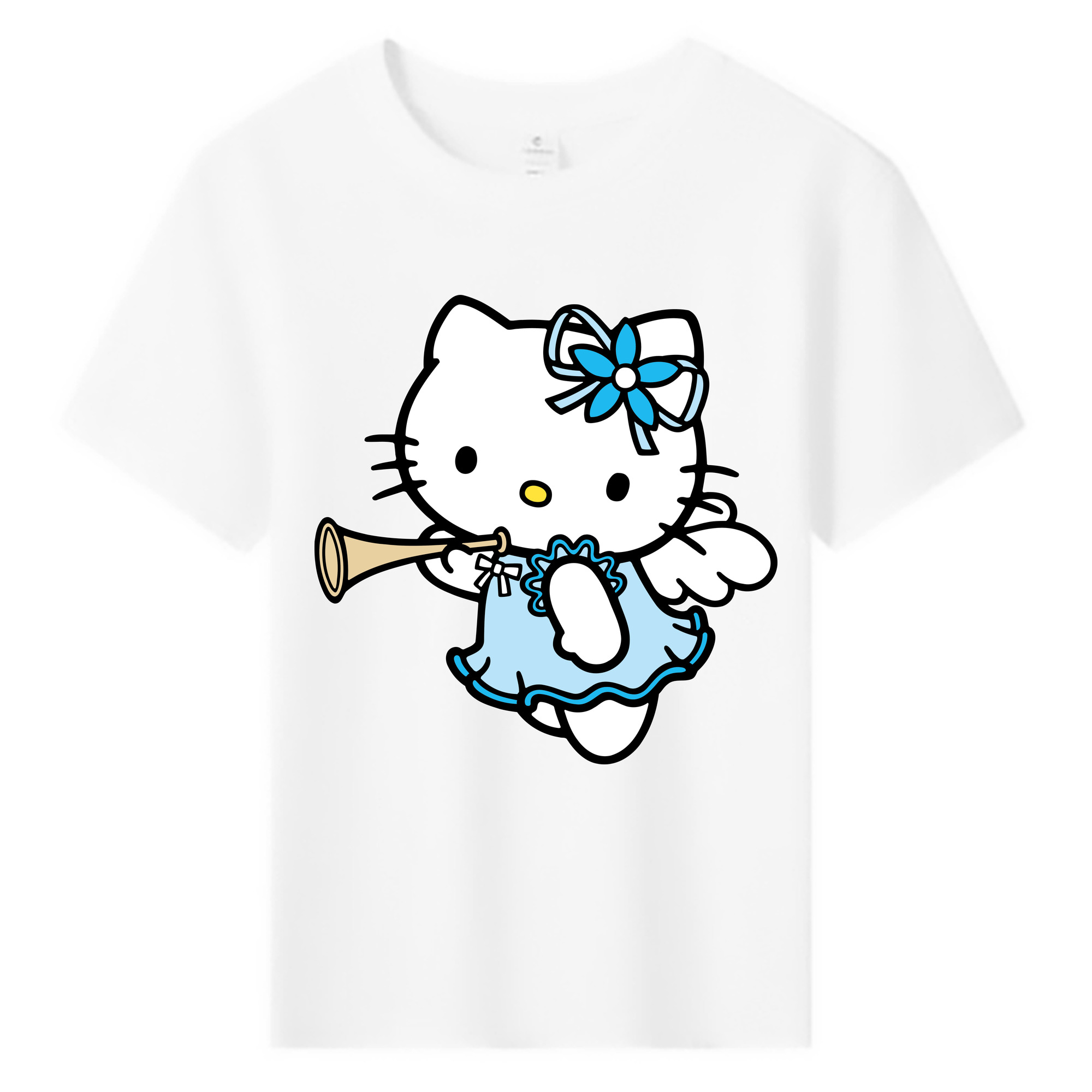 （画像用） Hello Kitty ハローキティ 綿100％キッズTシャツ（フロントプリント）