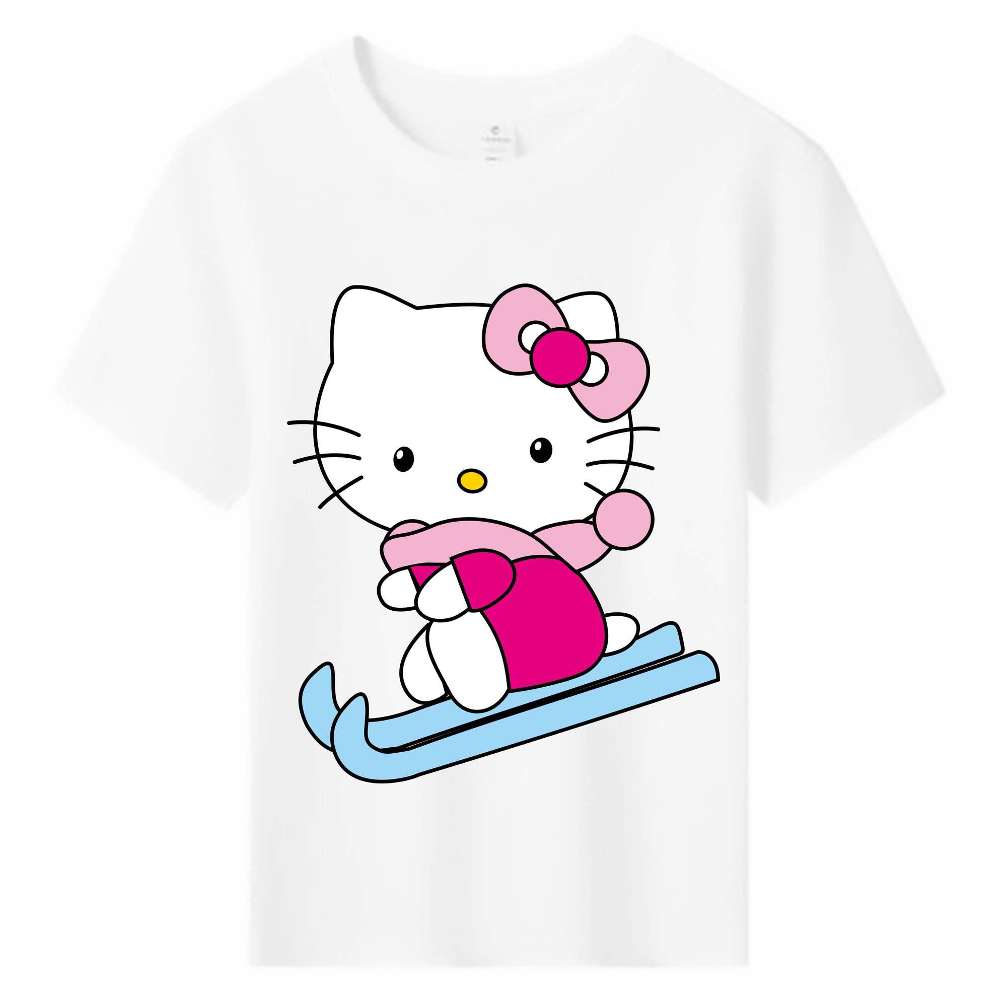 （画像用） Hello Kitty ハローキティ 綿100％キッズTシャツ（フロントプリント）