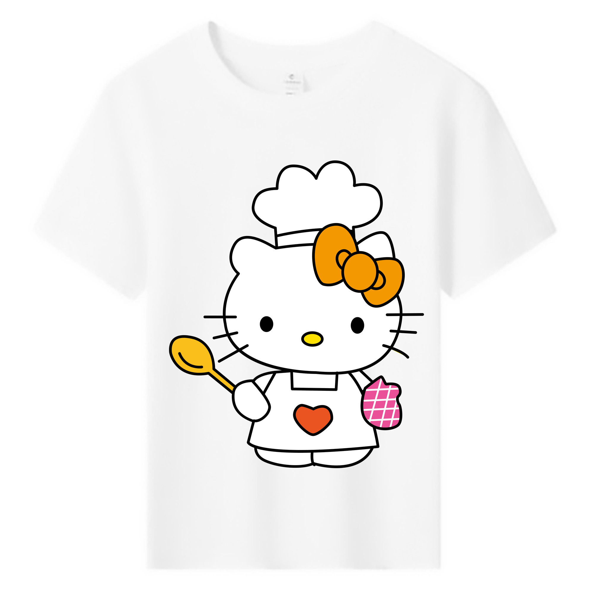 （画像用） Hello Kitty ハローキティ 綿100％キッズTシャツ（フロントプリント）