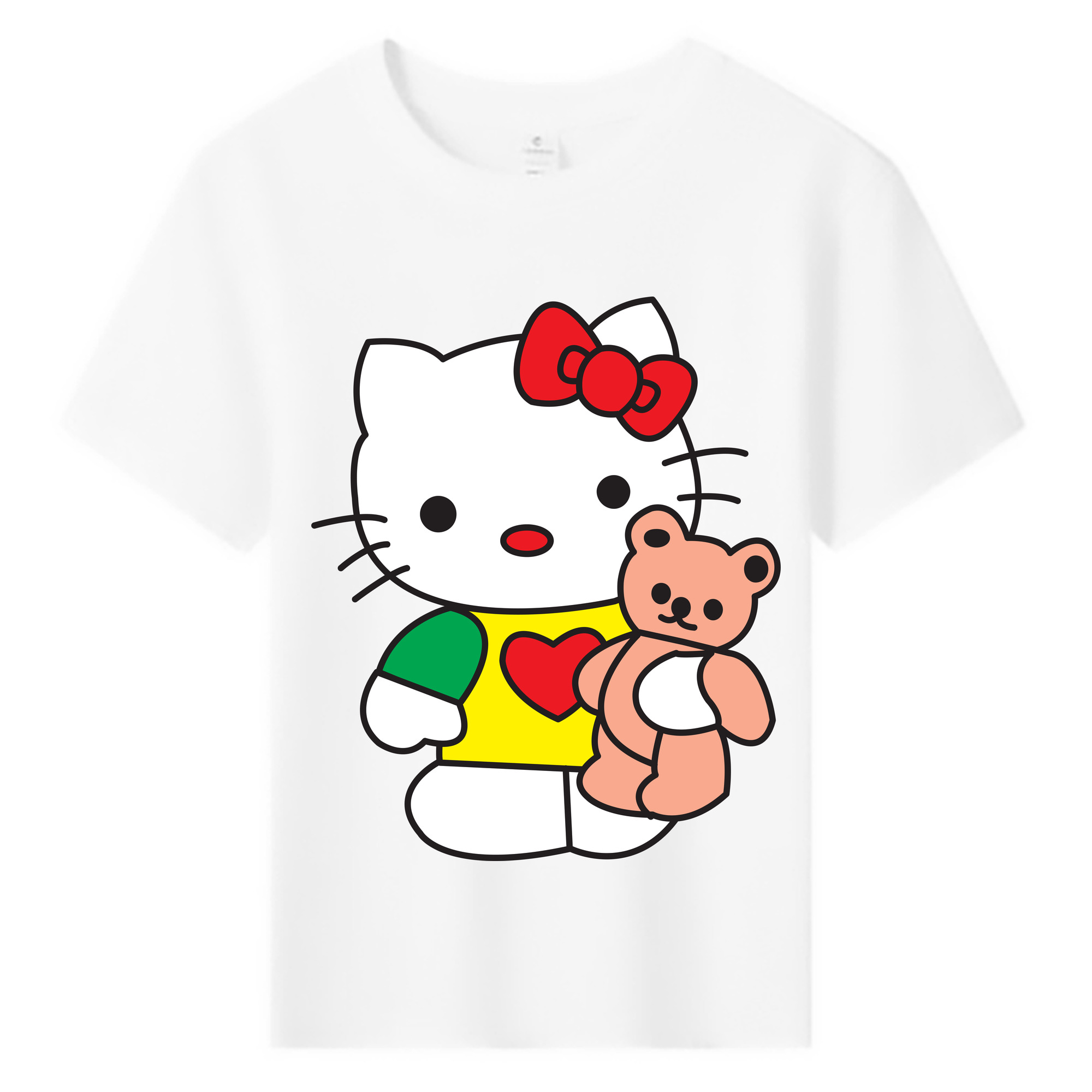（画像用） Hello Kitty ハローキティ 綿100％キッズTシャツ（フロントプリント）