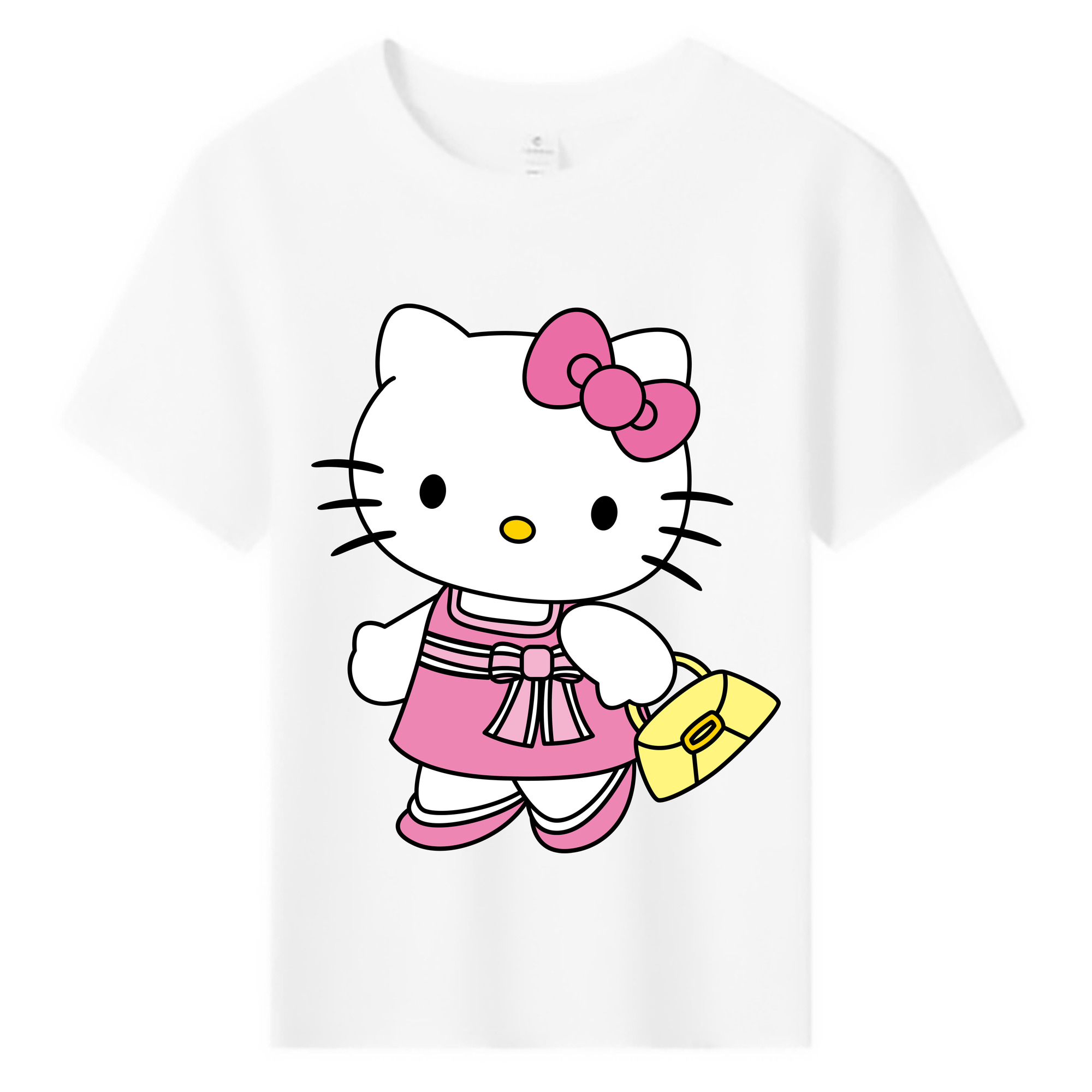 （画像用） Hello Kitty ハローキティ 綿100％キッズTシャツ（フロントプリント）