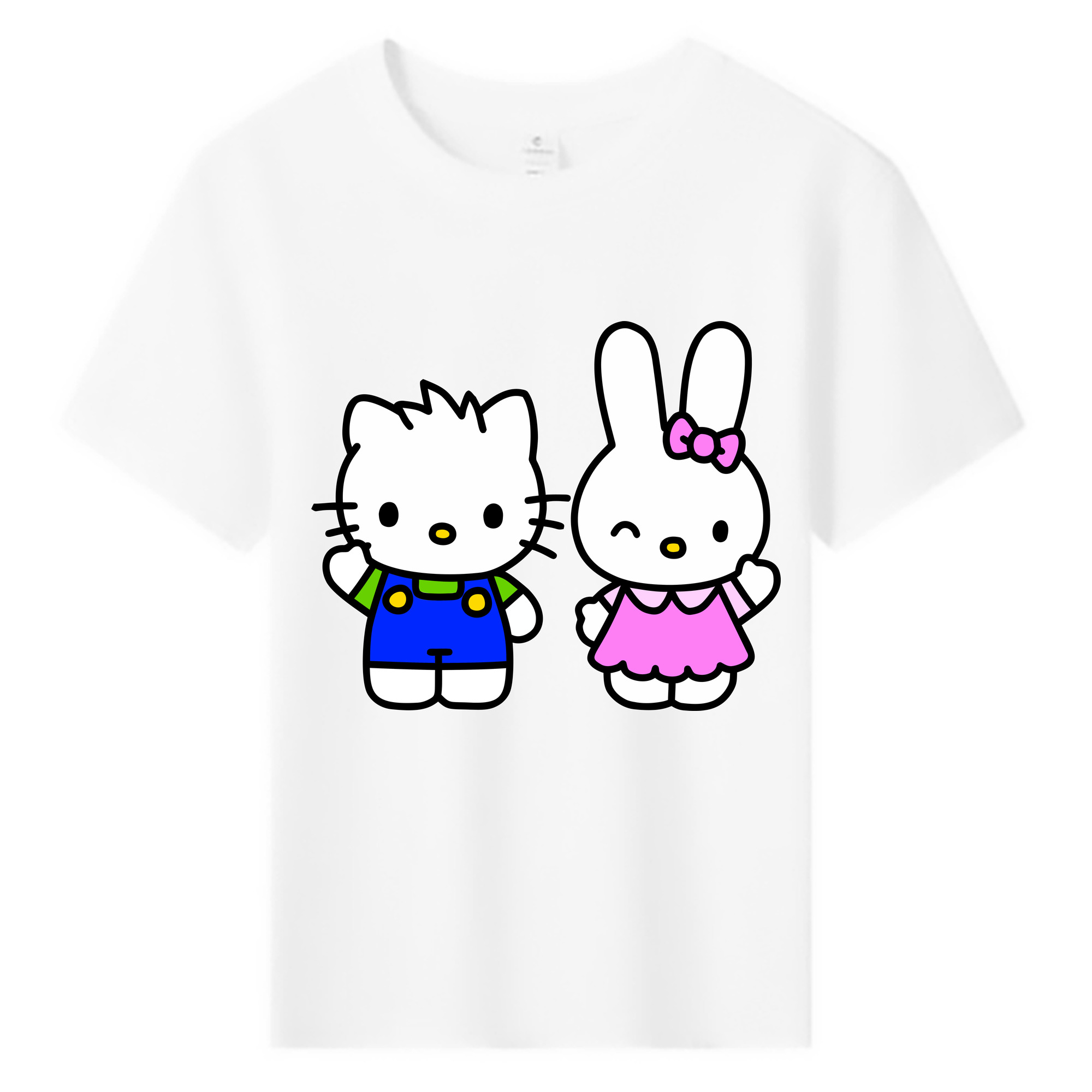 （画像用） Hello Kitty ハローキティ 綿100％キッズTシャツ（フロントプリント）