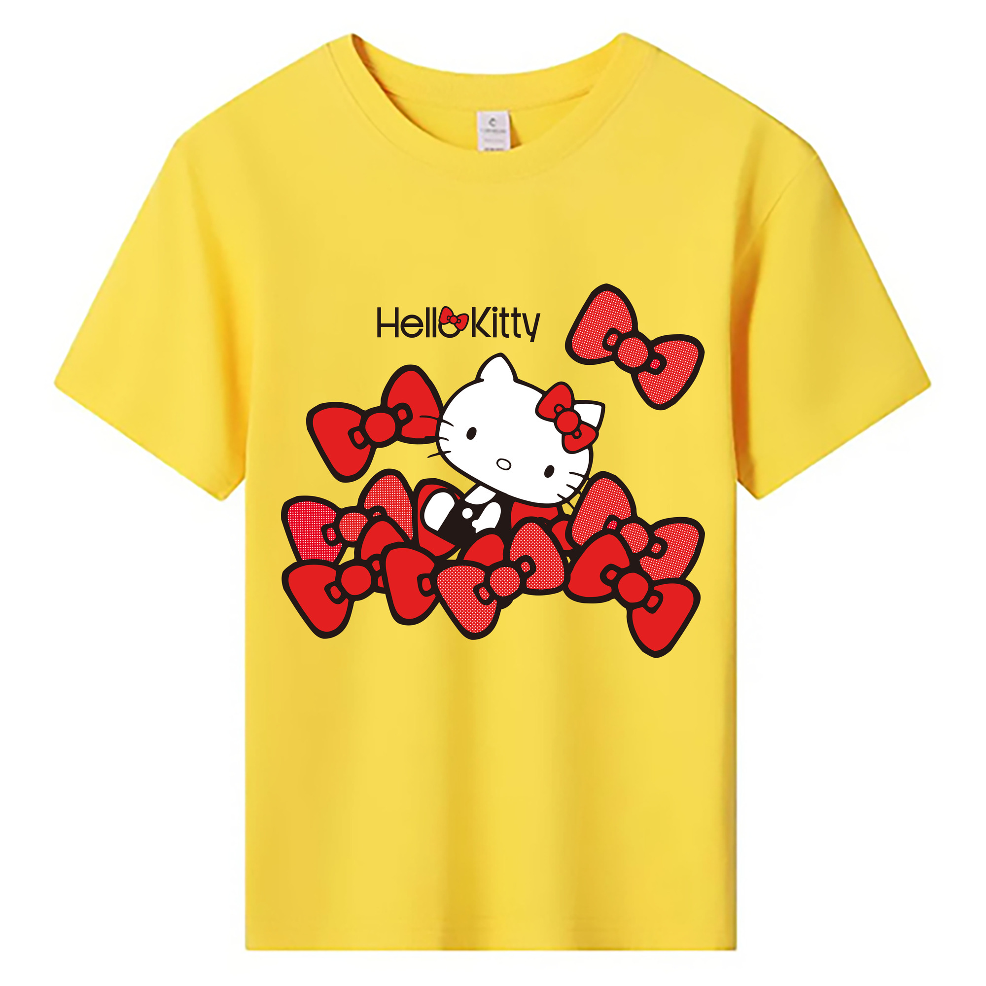 （画像用） Hello Kitty ハローキティ 綿100％キッズTシャツ（フロントプリント）