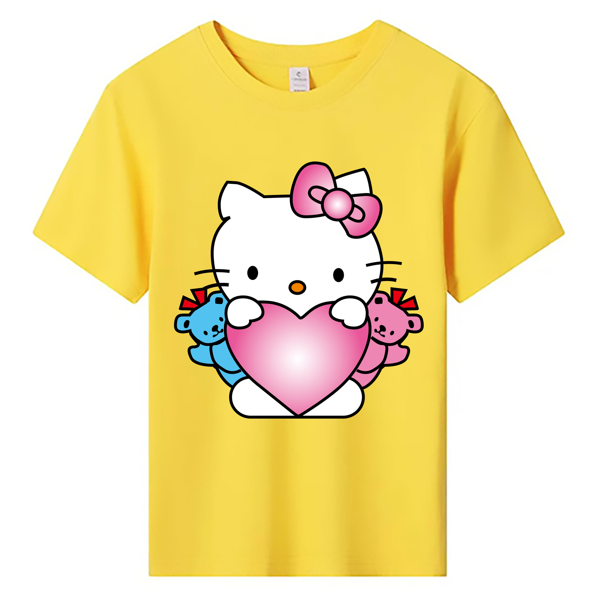 （画像用） Hello Kitty ハローキティ 綿100％キッズTシャツ（フロントプリント）