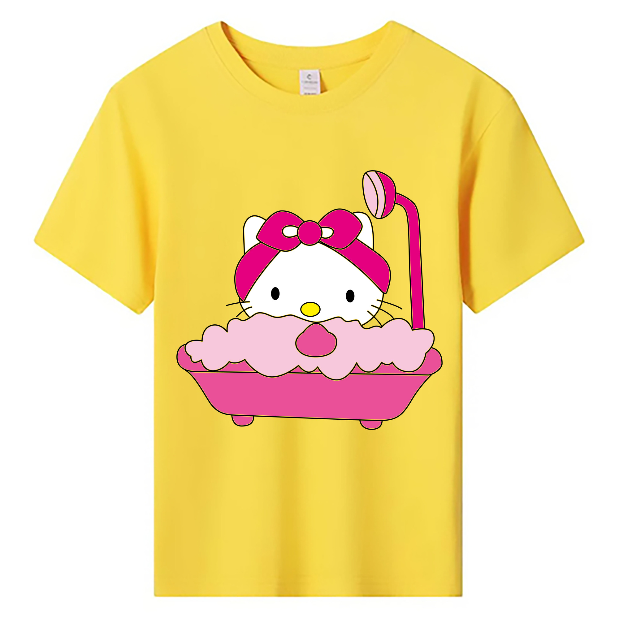 （画像用） Hello Kitty ハローキティ 綿100％キッズTシャツ（フロントプリント）