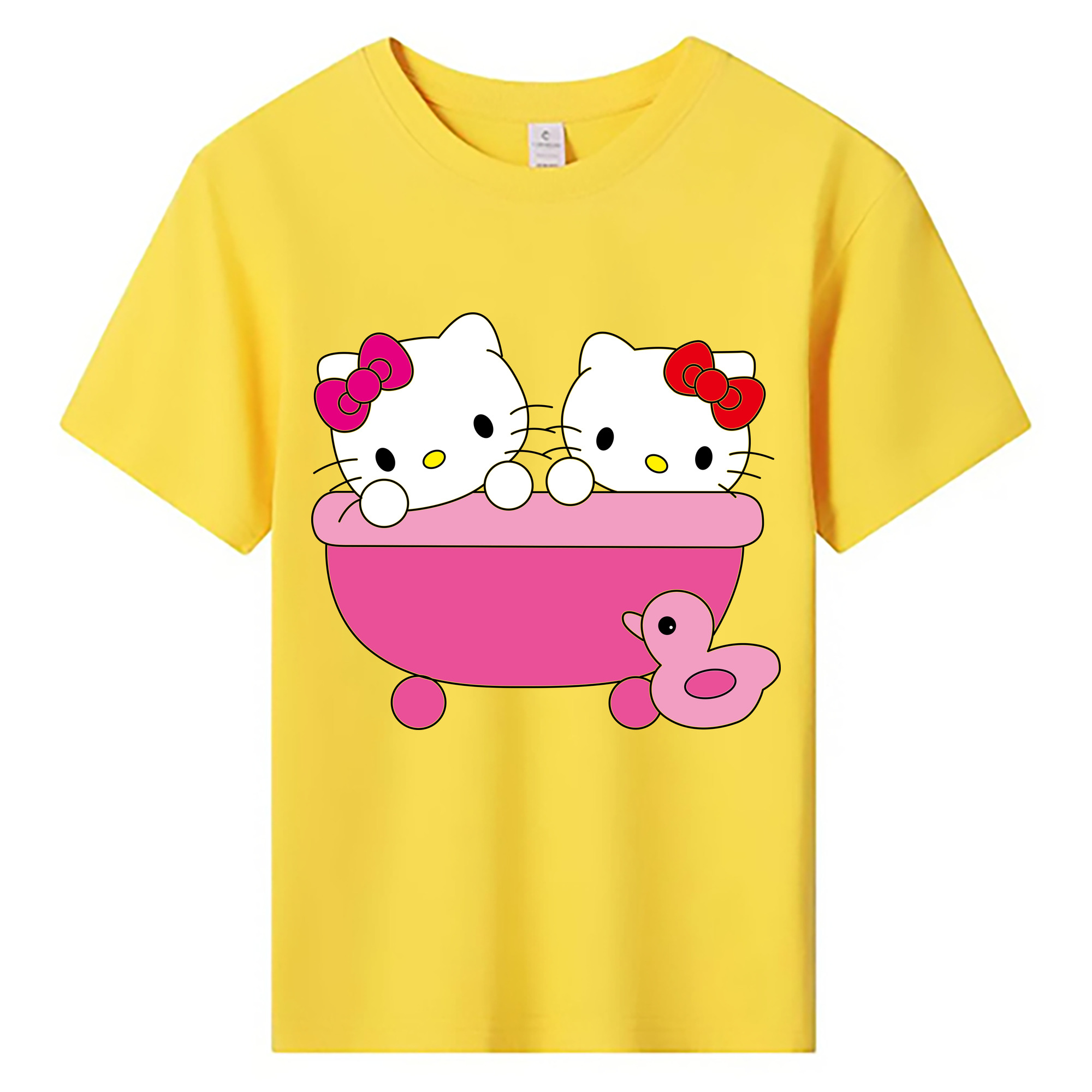 （画像用） Hello Kitty ハローキティ 綿100％キッズTシャツ（フロントプリント）