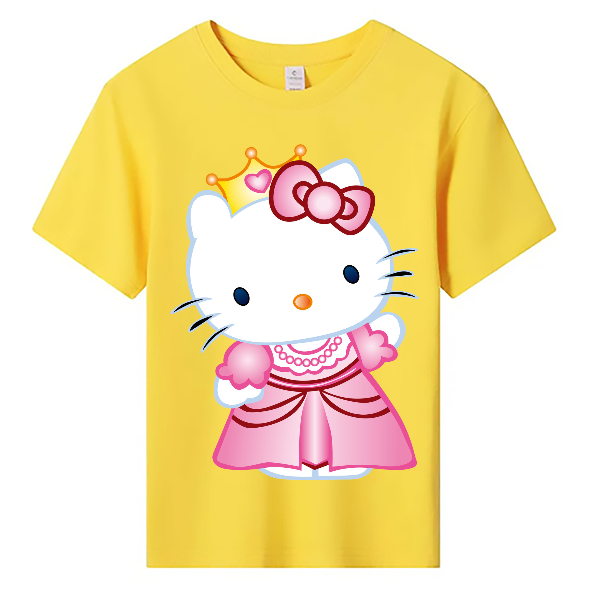（画像用） Hello Kitty ハローキティ 綿100％キッズTシャツ（フロントプリント）