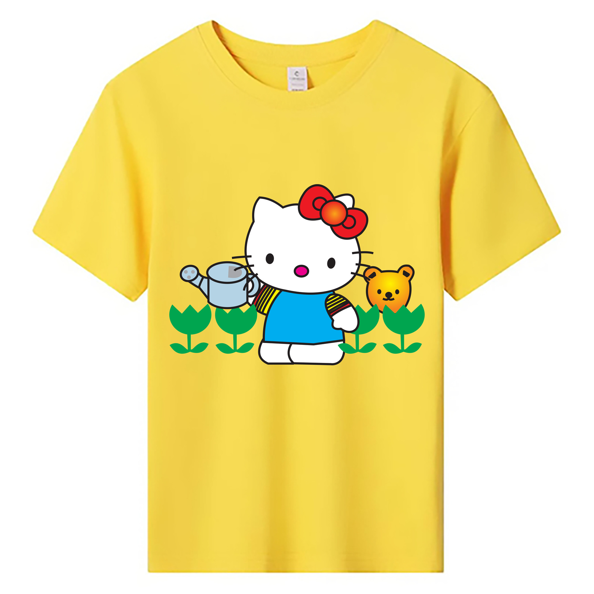 （画像用） Hello Kitty ハローキティ 綿100％キッズTシャツ（フロントプリント）