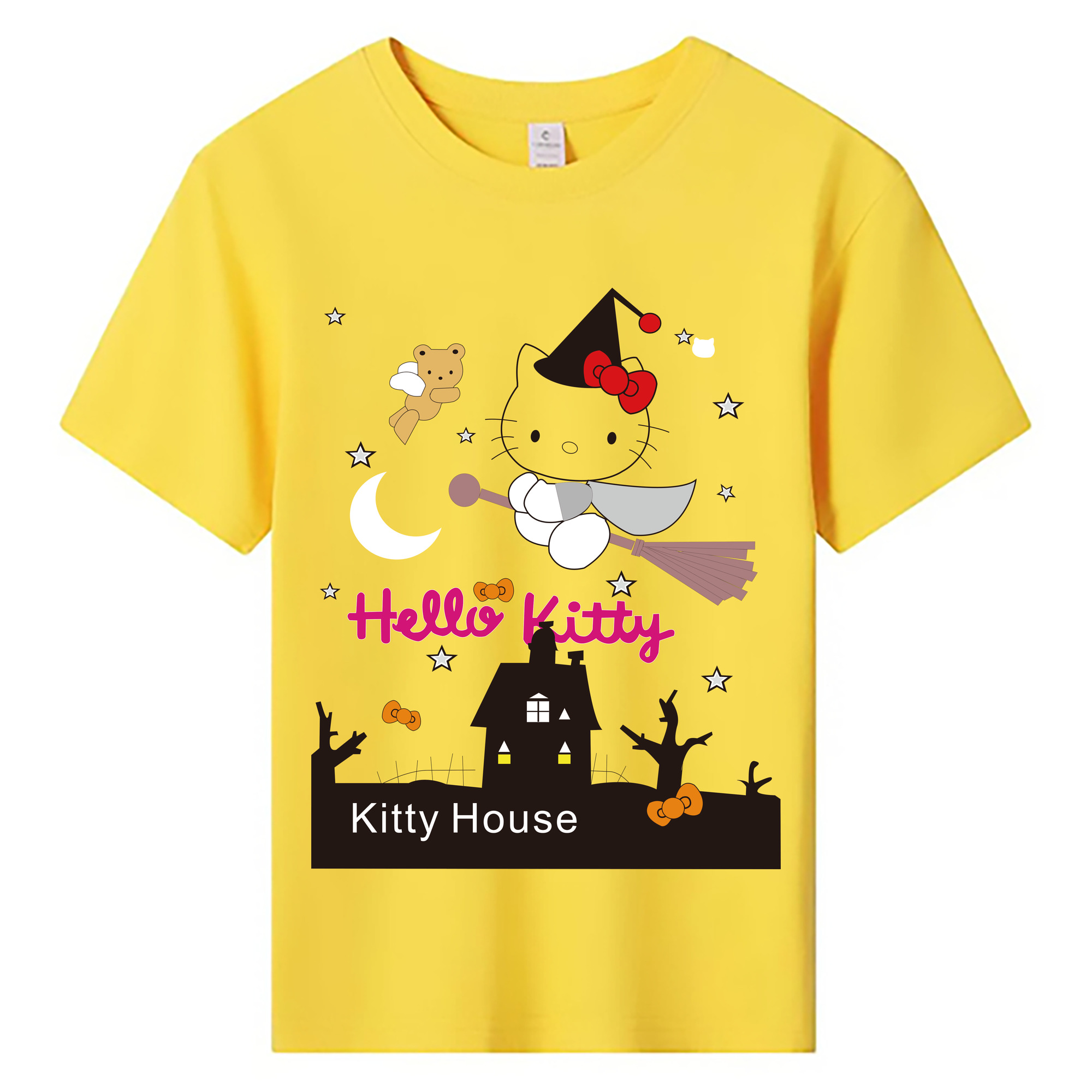 （画像用） Hello Kitty ハローキティ 綿100％キッズTシャツ（フロントプリント）